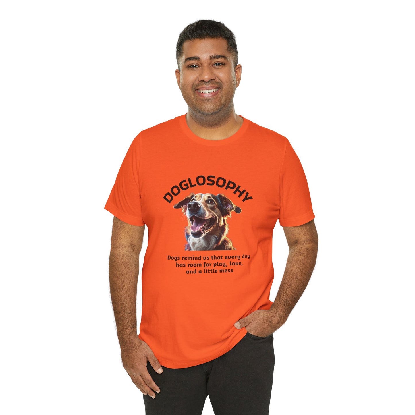Doglosophy Unisex Jersey Short Sleeve Tee – "Dog Remind Us" Design
