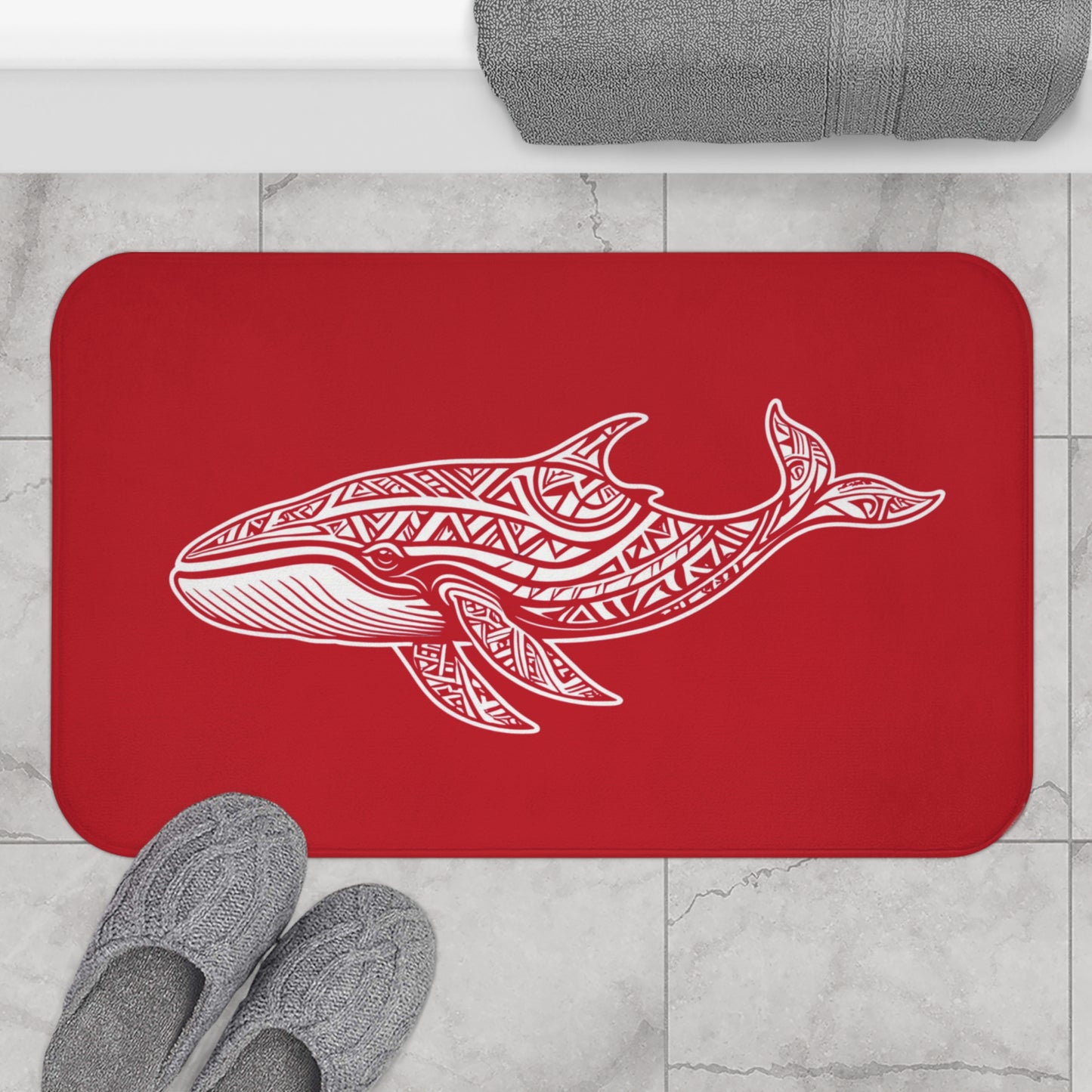 Tribal Bath Mat. Ocean Energy, Tribal Style