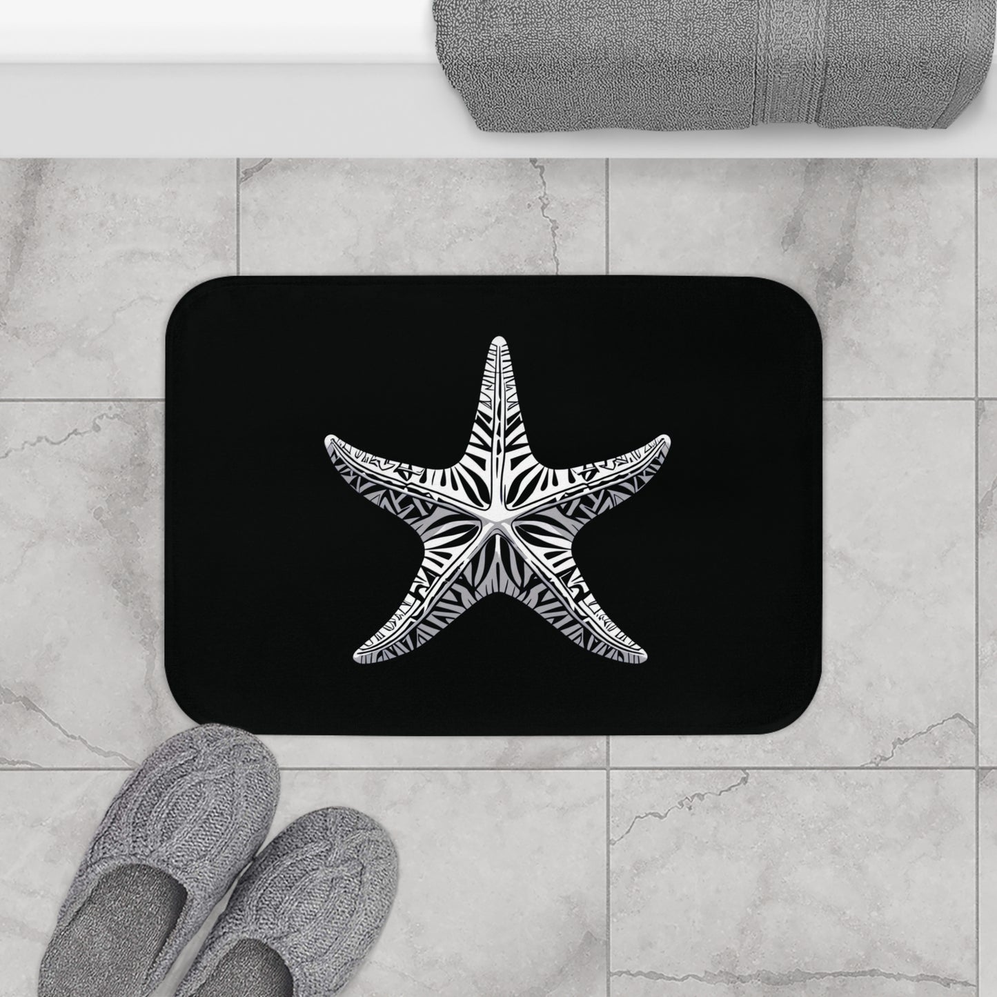 Tribal Bath Mat. Ocean Energy, Tribal Style