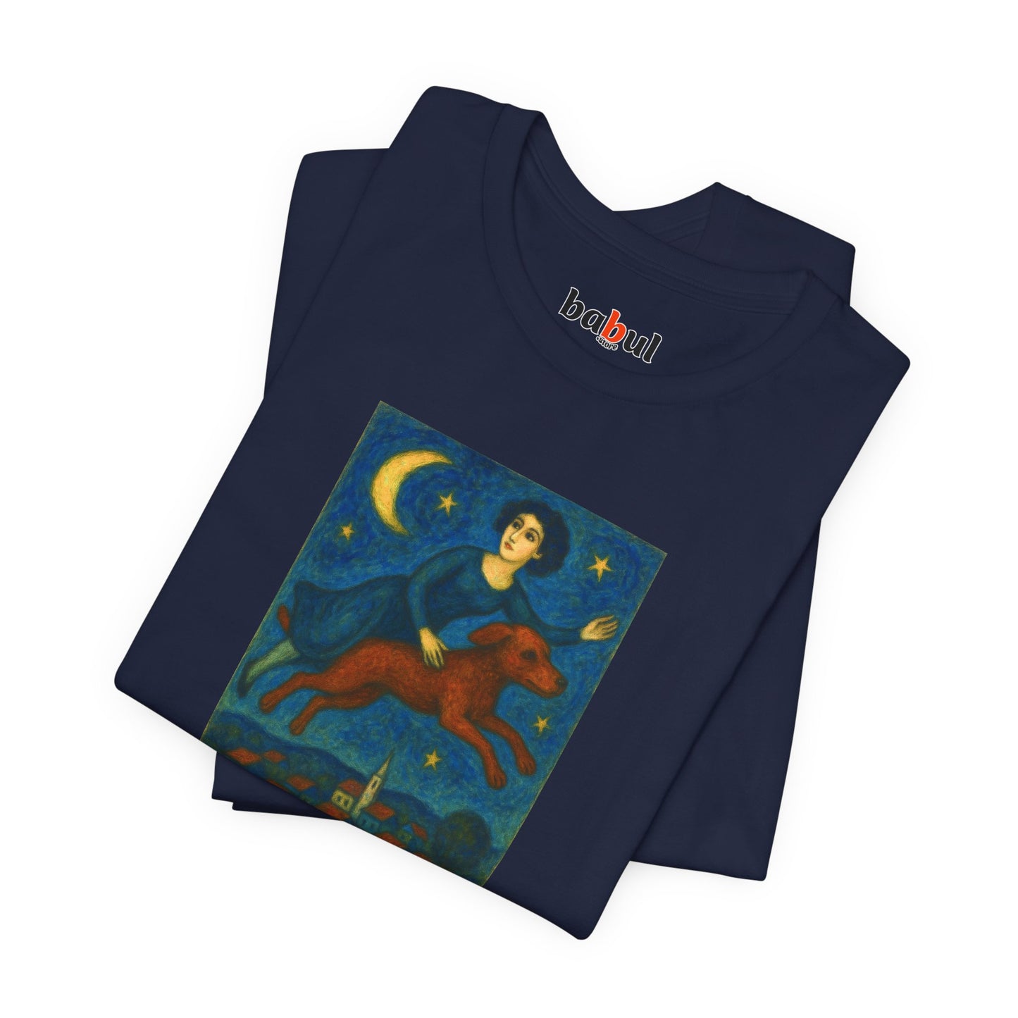 DOGART Unisex Jersey Dog T-Shirt - MARC CHAGALL - Iconic Painting Reimagined with Dogs