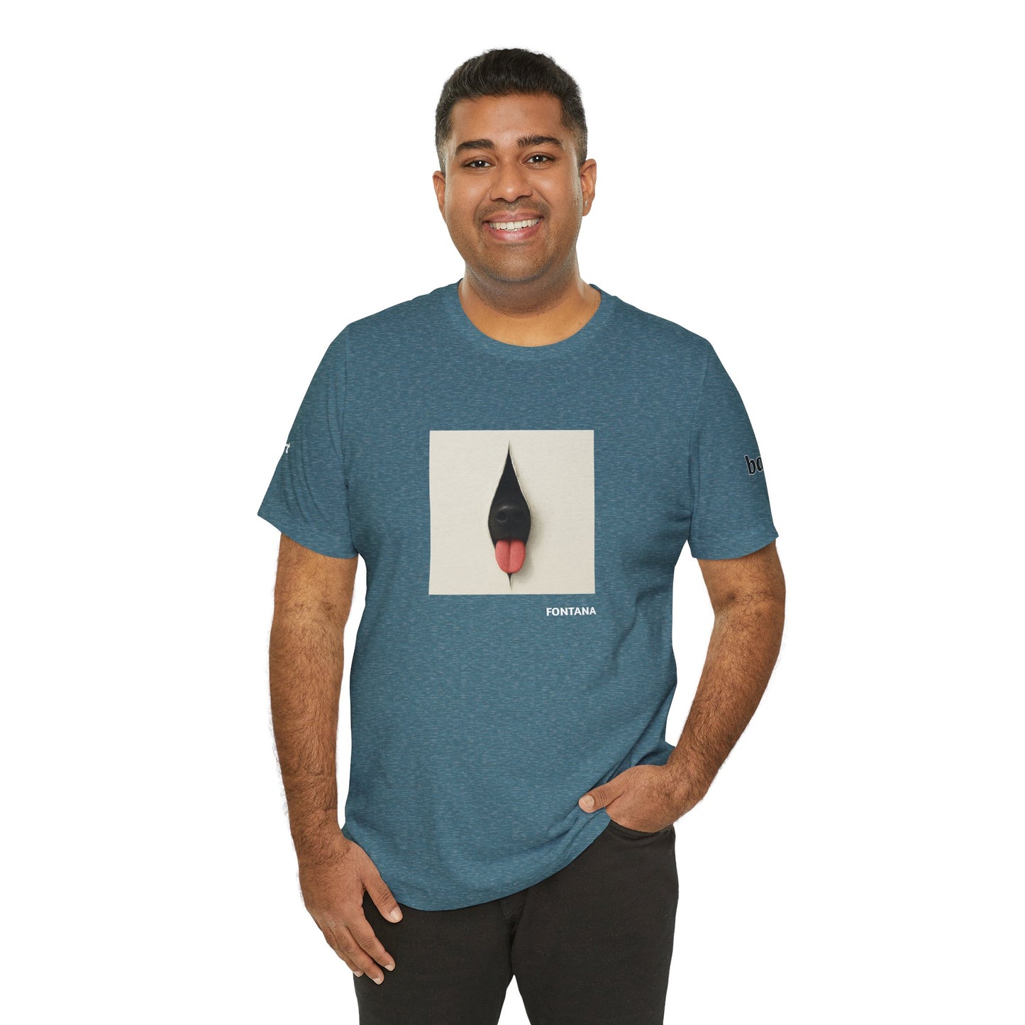 DOGART Unisex Jersey Dog T-Shirt - FONTANA - Iconic Painting Reimagined with Dogs