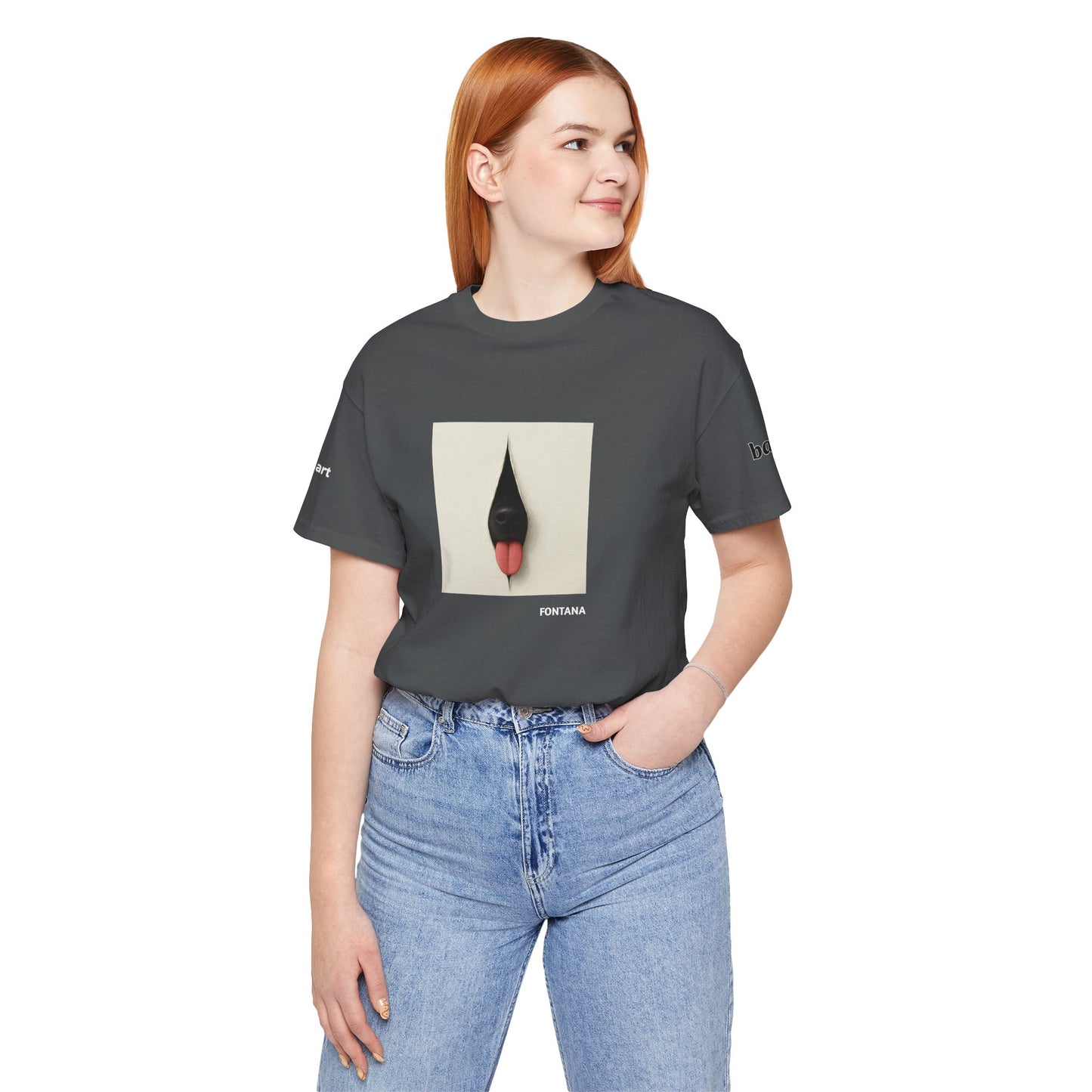 DOGART Unisex Jersey Dog T-Shirt - FONTANA - Iconic Painting Reimagined with Dogs