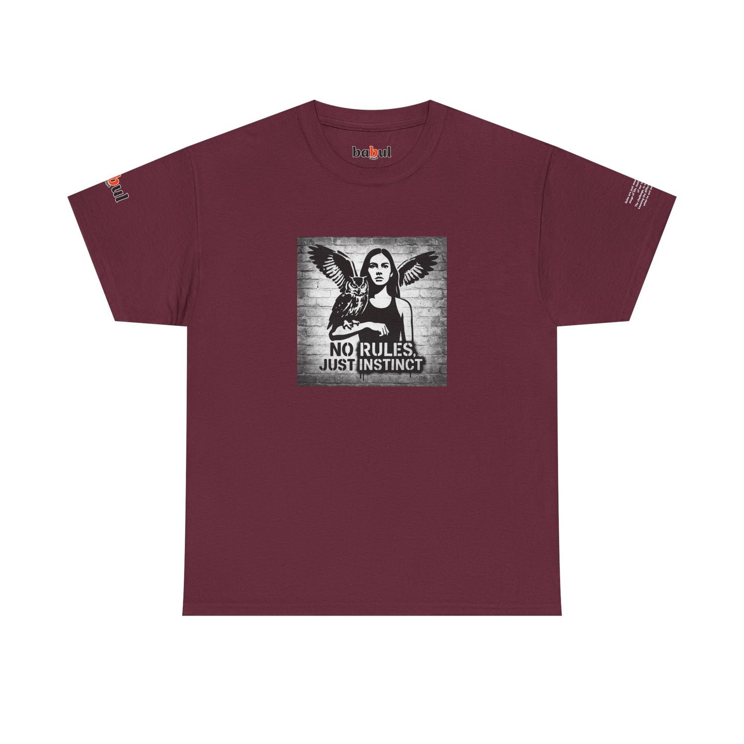 Rebel Graphic Tee - Unisex Heavy Cotton T-Shirt for the Wild at Heart. Rebel Tees, Born to Be Worn - NO RULES, JUST INSTINCT