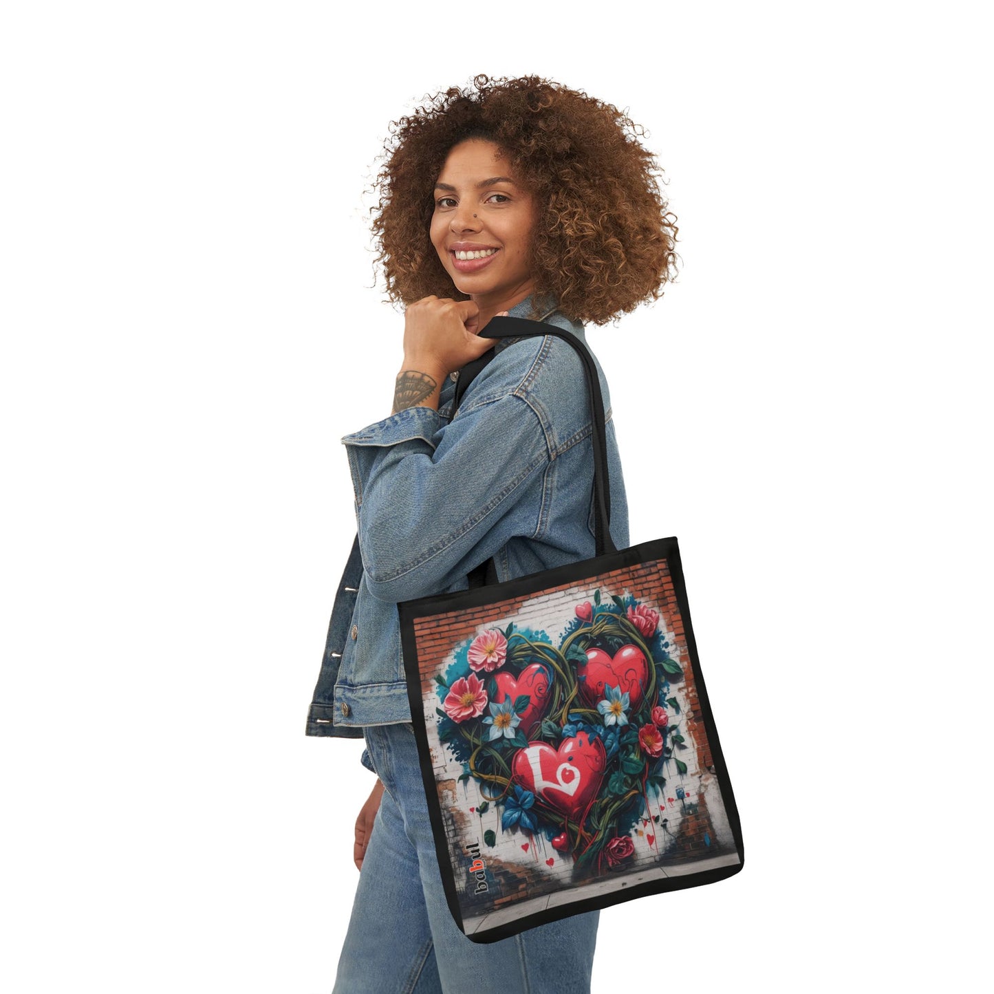 Artistic Surge - Eco-Friendly Canvas Tote Bag - LOVE HEARTS