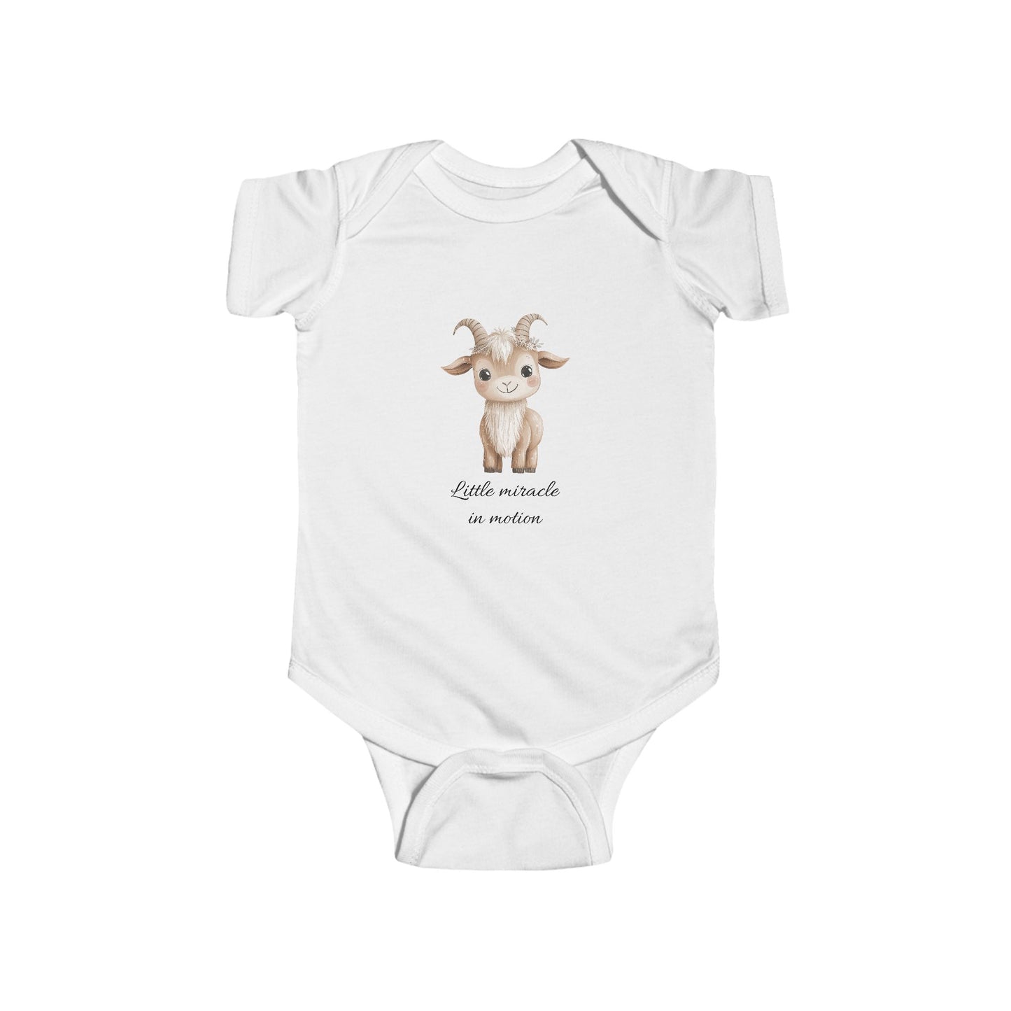 Adorable Baby Bodysuit with Goat Design
