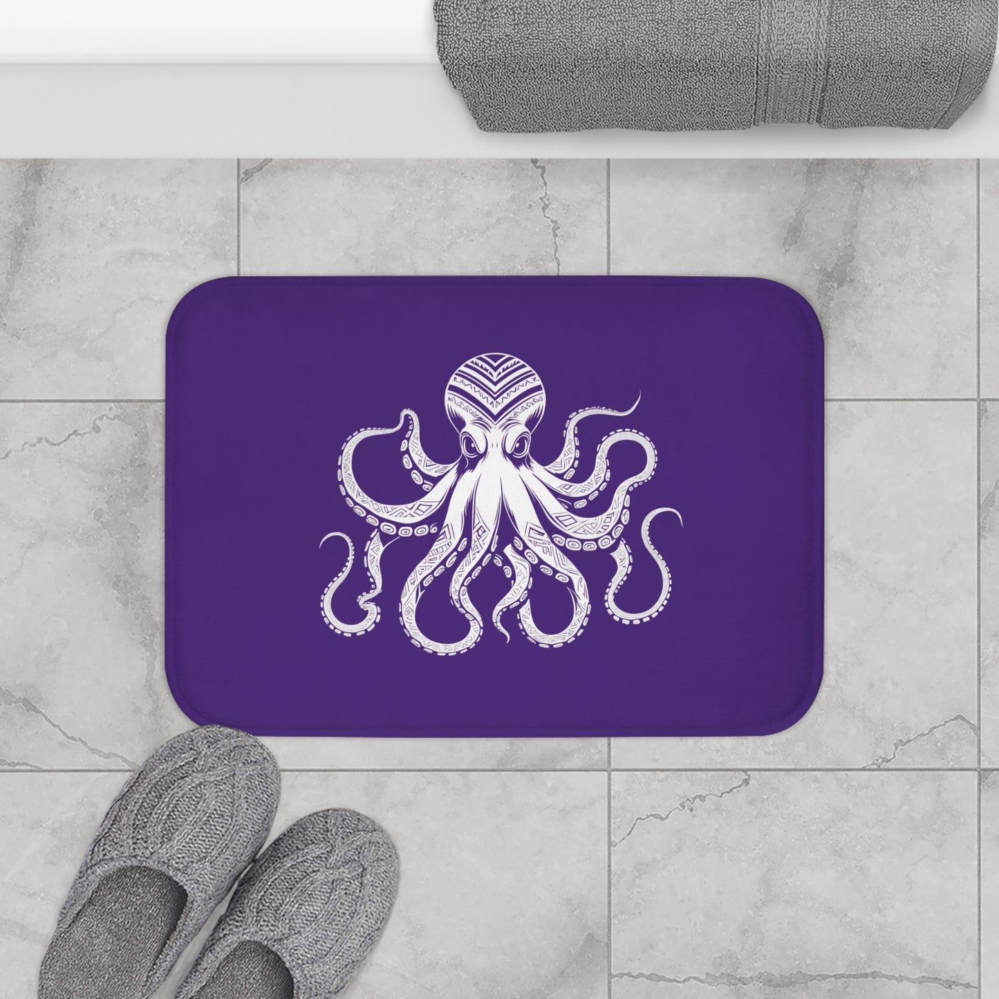 Tribal Bath Mat. Ocean Energy, Tribal Style