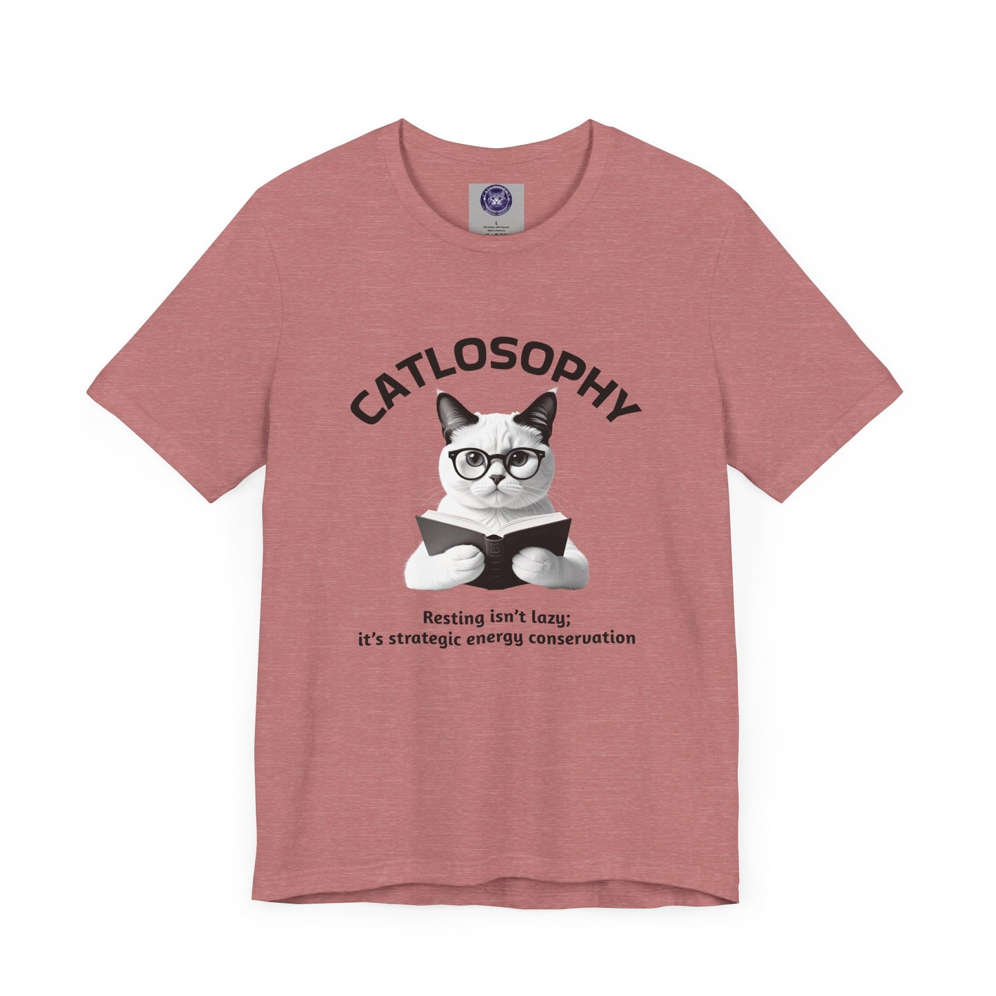 Catlosophy Unisex Jersey Short Sleeve Tee – "Resting isn't Lazy" Design