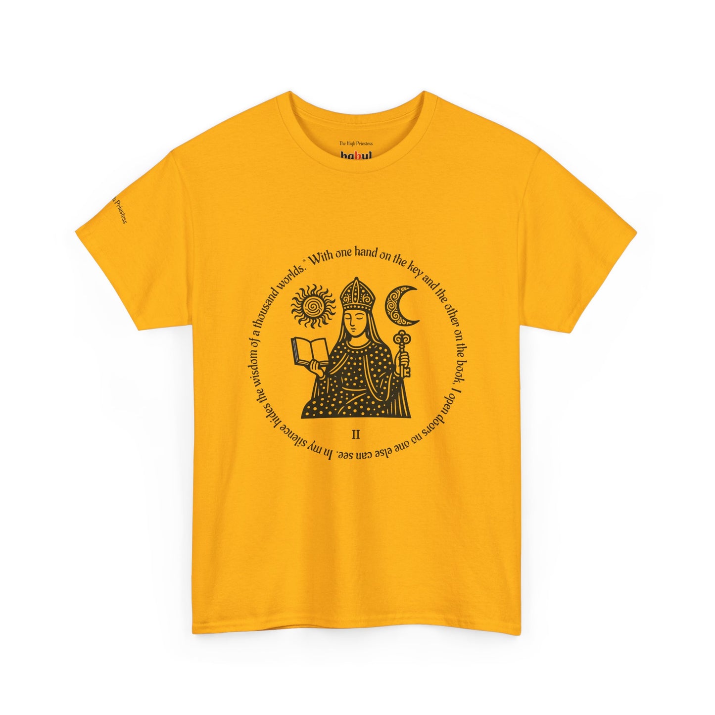 The High Priestess - ArcanaPop T-Shirt – Where Tarot Magic Meets Pop Art