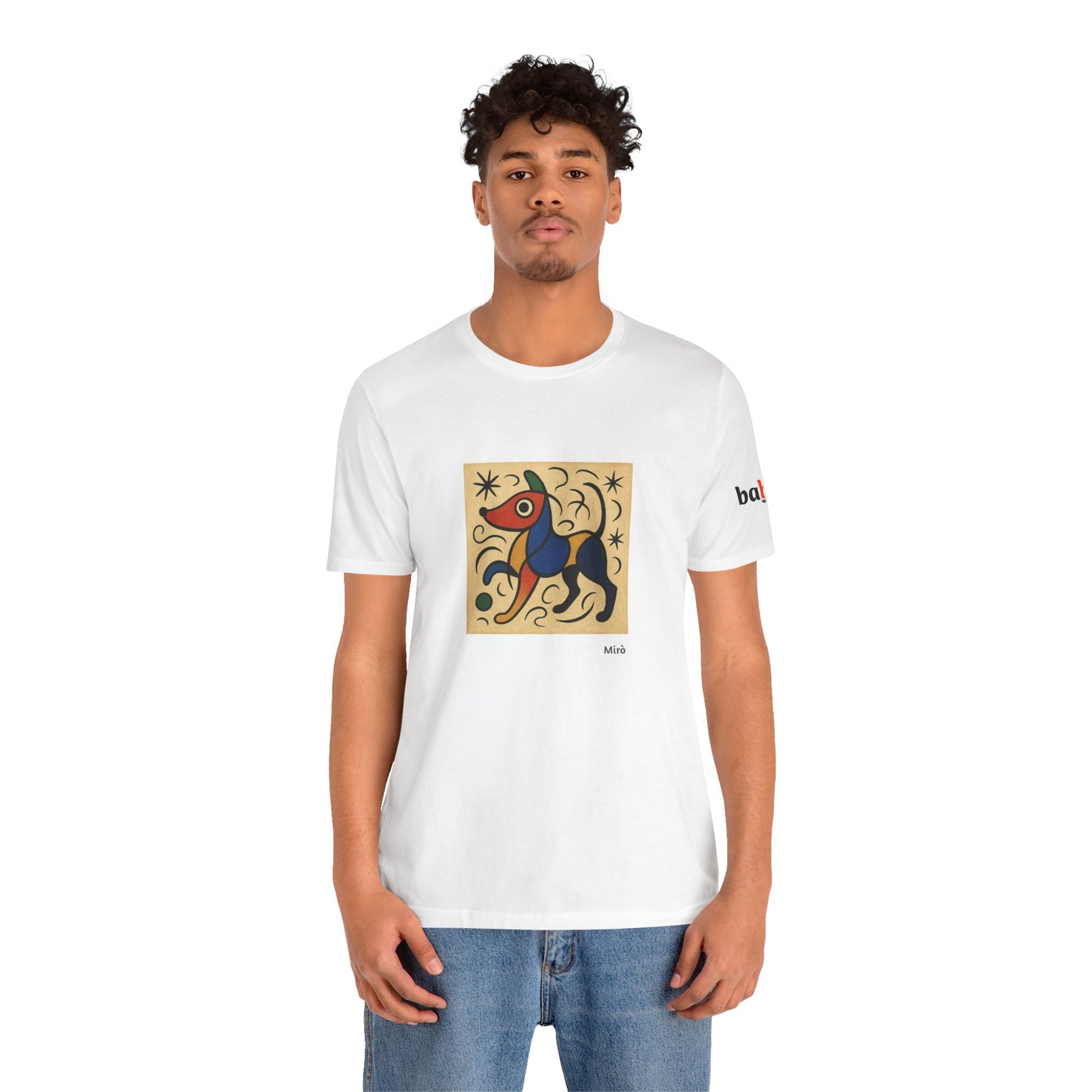 DOGART Unisex Jersey Dog T-Shirt - MIRO - Iconic Painting Reimagined with Dogs