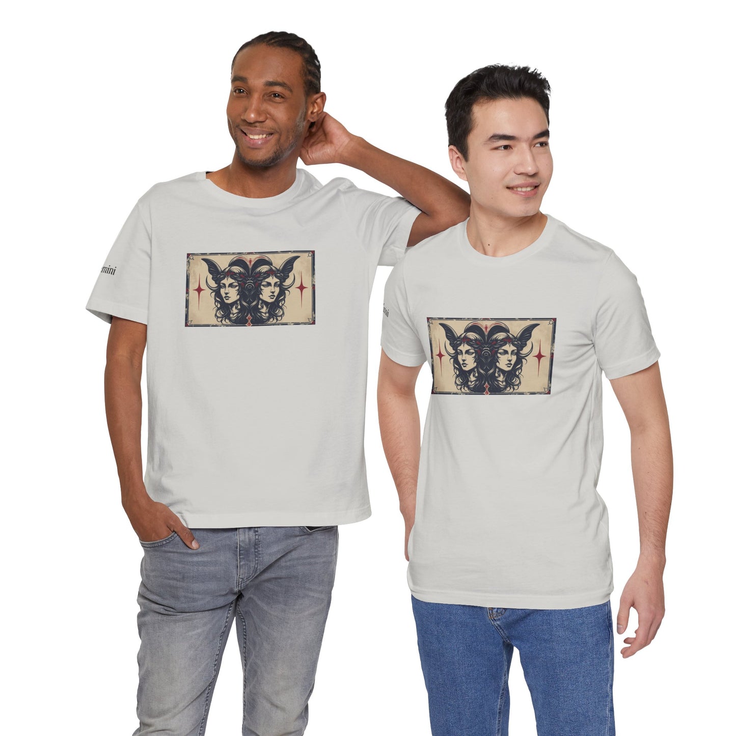 Gemini - Gothic Zodiac T-Shirt. Zodiac in the Shadows