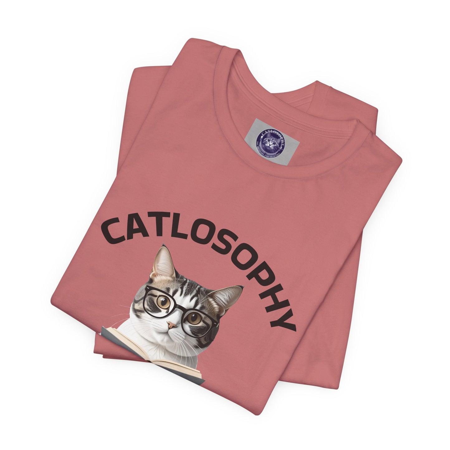 Catlosophy Unisex Jersey Short Sleeve Tee – "Be mysterious" Design