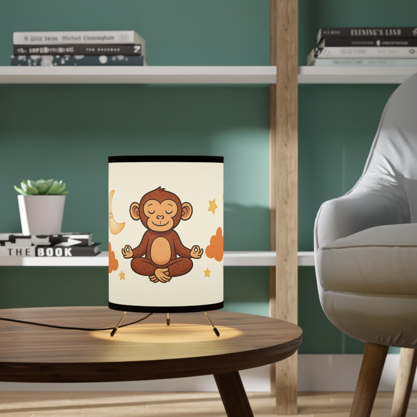 ZEN INSIDE Calming Tripod Lamp. Monkey