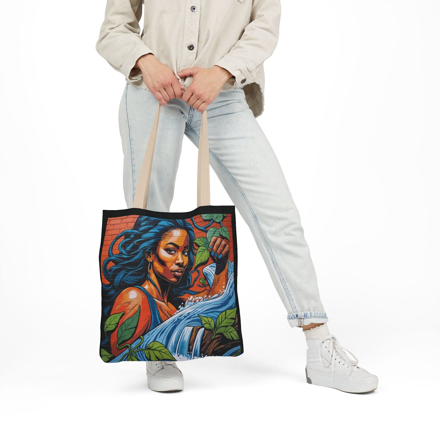 Artistic Surge - Eco-Friendly Canvas Tote Bag - WOMAN WITH WATER