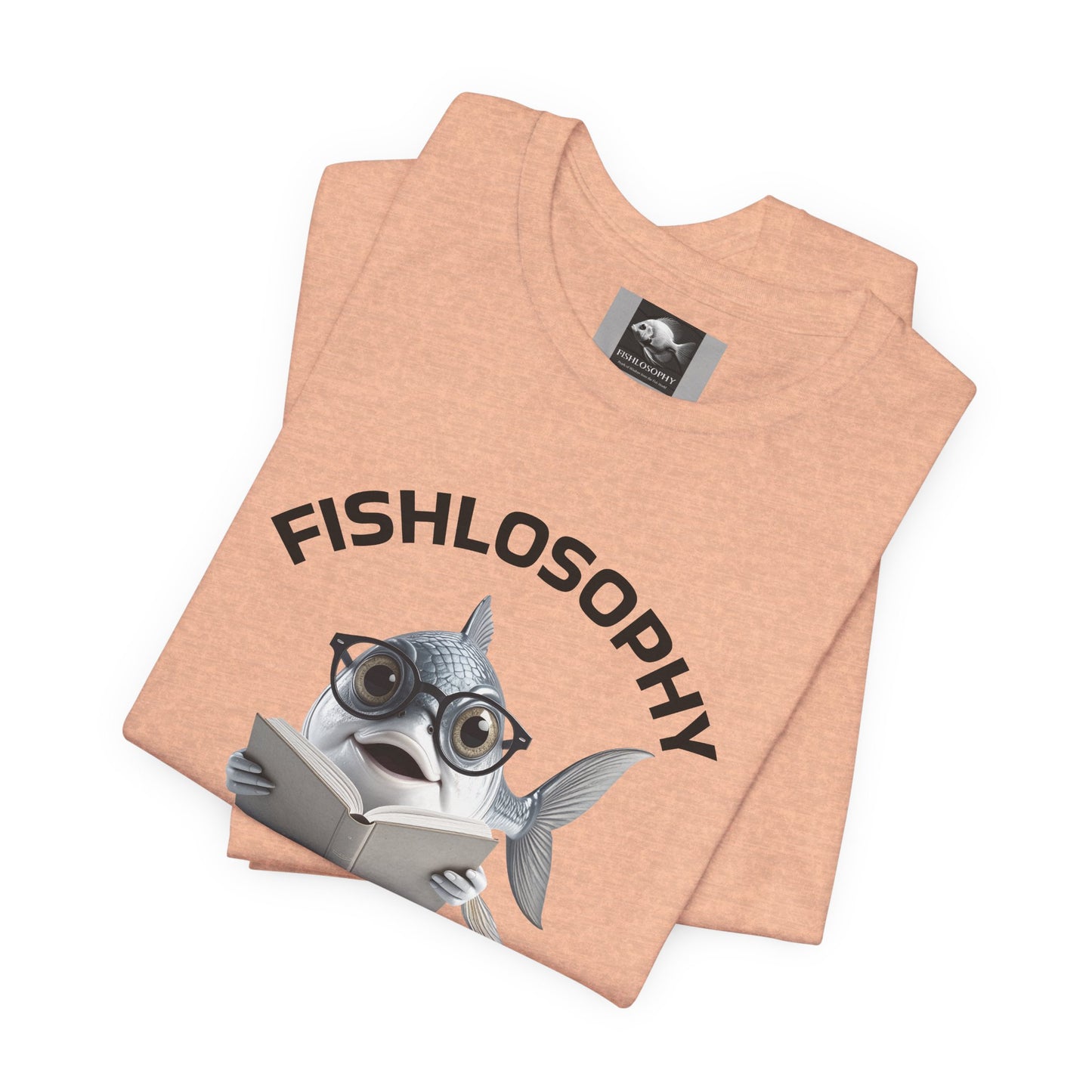 Fishlosophy Unisex Jersey Short Sleeve Tee – Only Dead Fish go with the Flow