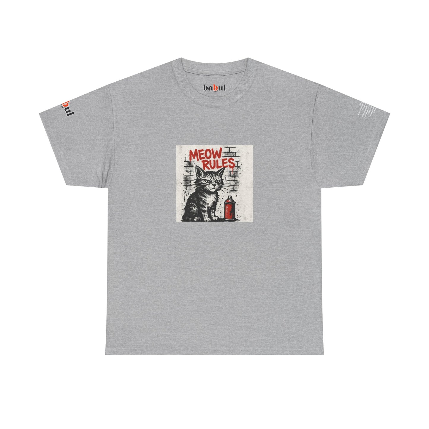 Rebel Graphic Tee - Unisex Heavy Cotton T-Shirt for the Wild at Heart. Rebel Tees, Born to Be Worn - MEOW RULES