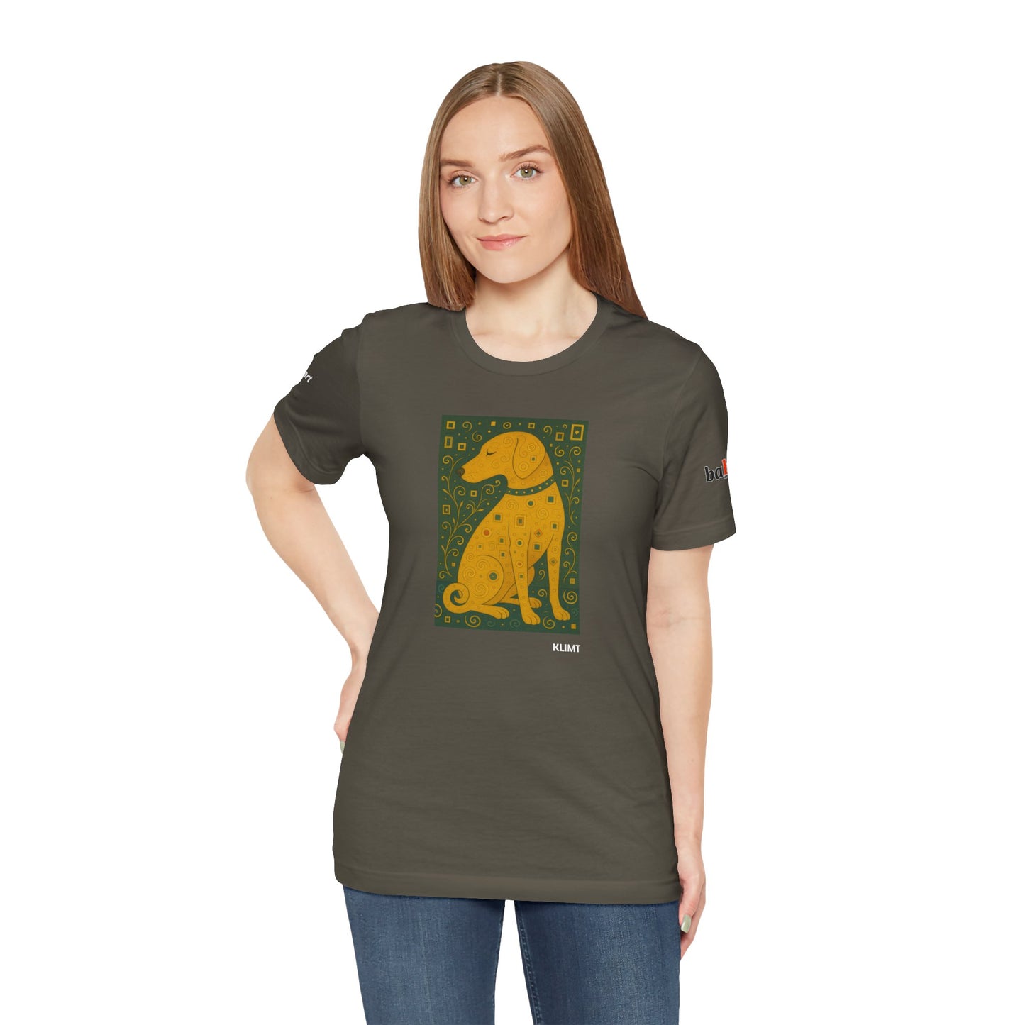 DOGART Unisex Jersey Dog T-Shirt - KLIMT - Iconic Painting Reimagined with Dogs