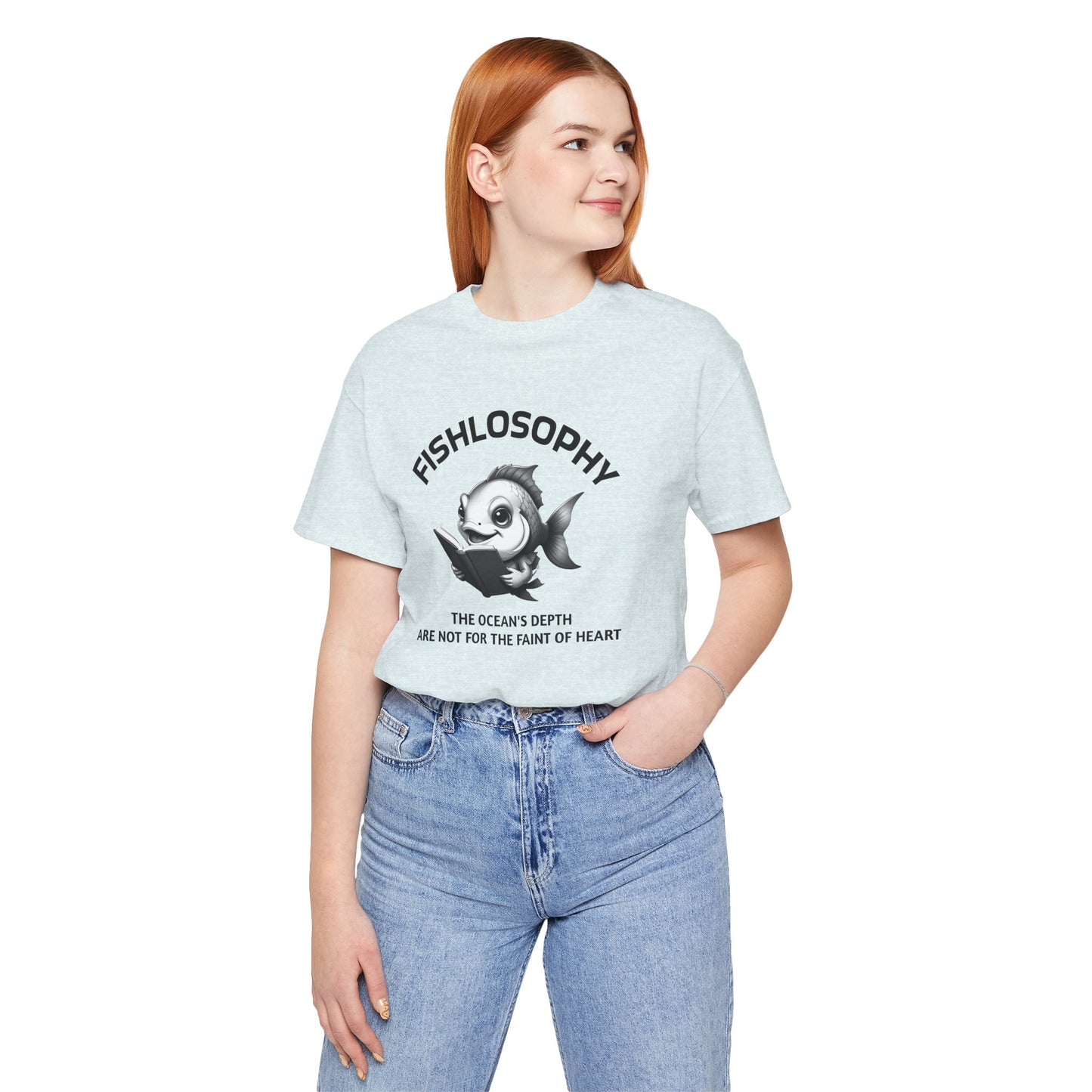 Fishlosophy Unisex Jersey Short Sleeve Tee – The Ocean' depth is not for the faint of heart