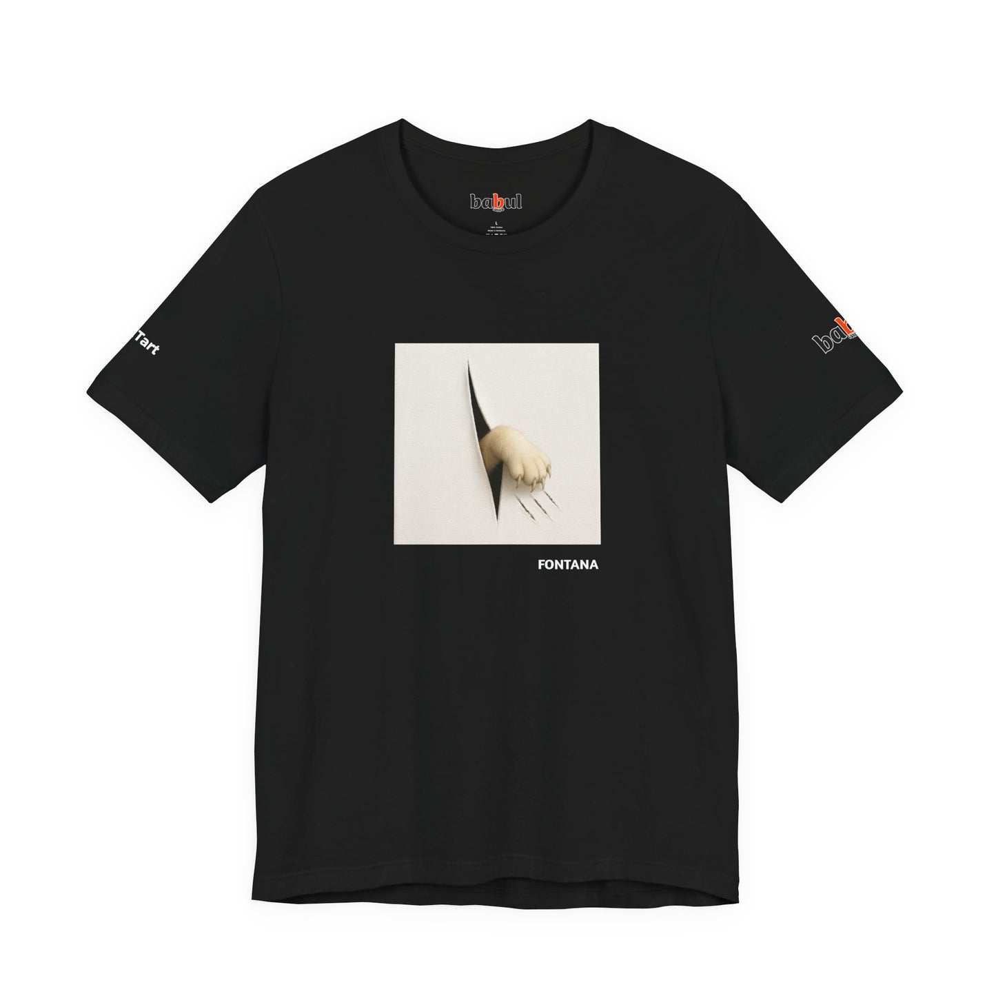 T-shirt unisex CATART - FONTANA - Un dipinto iconico rivisitato con i gatti