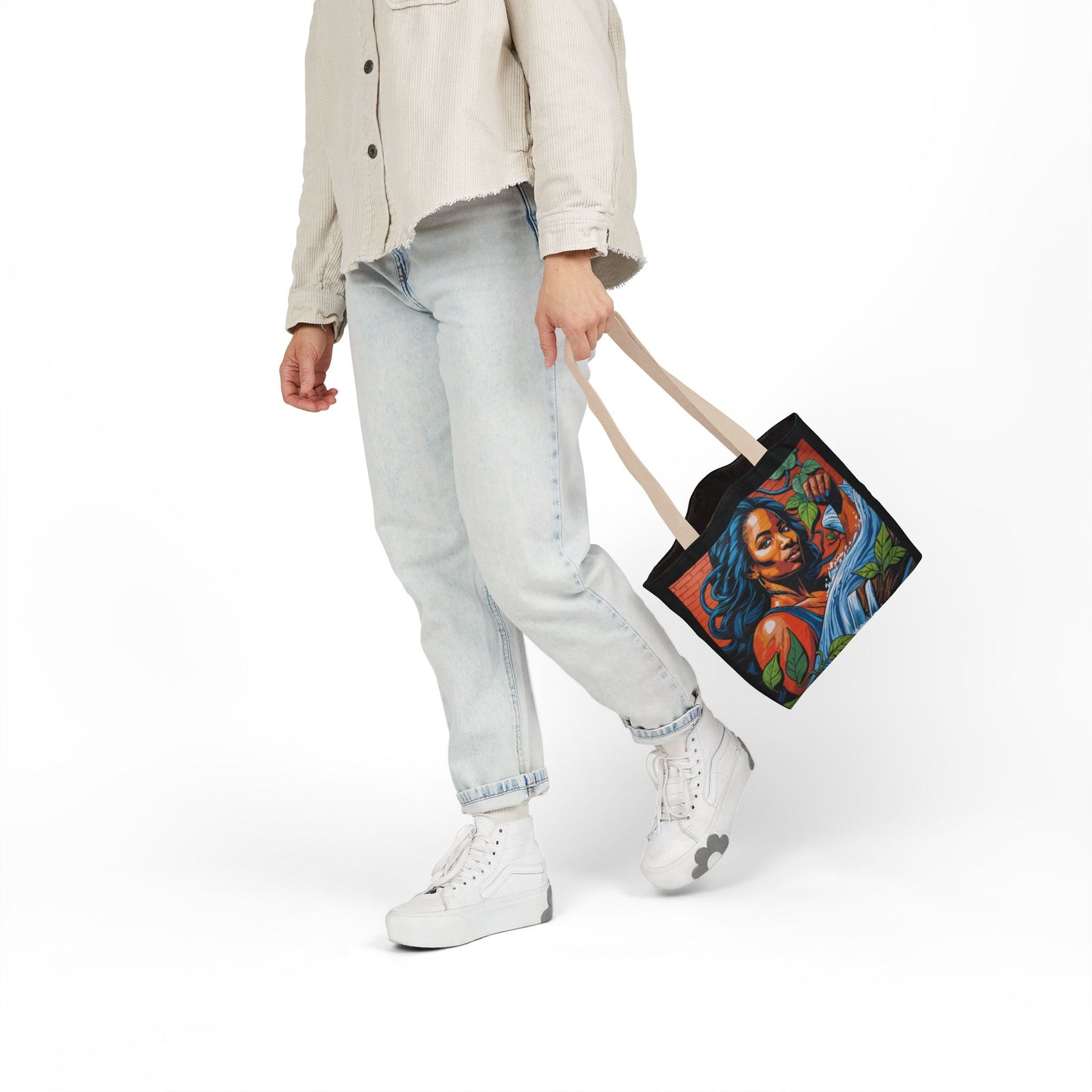 Artistic Surge - Eco-Friendly Canvas Tote Bag - WOMAN WITH WATER