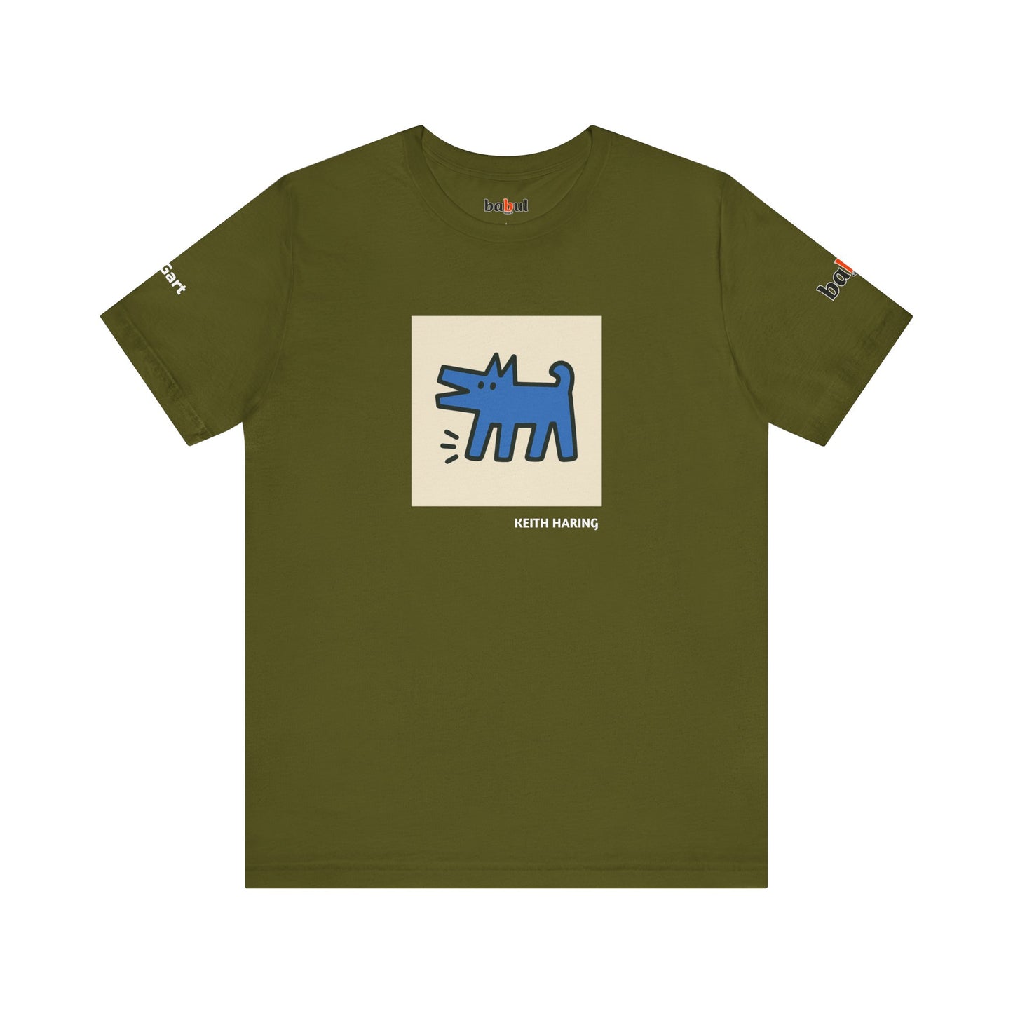 DOGART Unisex Jersey Dog T-Shirt - KEITH HARING - Iconic Painting Reimagined with Dogs