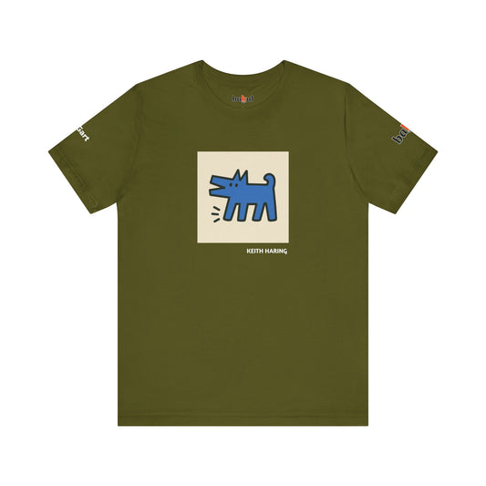 Unisex T-Shirt con cane DOGART  - KEITH HARING - Dipinto iconico rivisitato con i cani