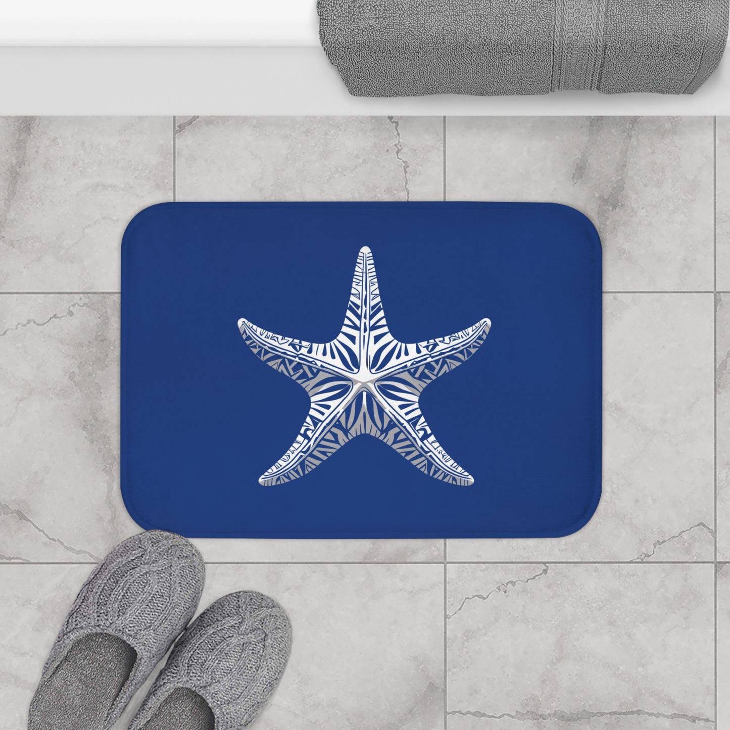 Tribal Bath Mat. Ocean Energy, Tribal Style