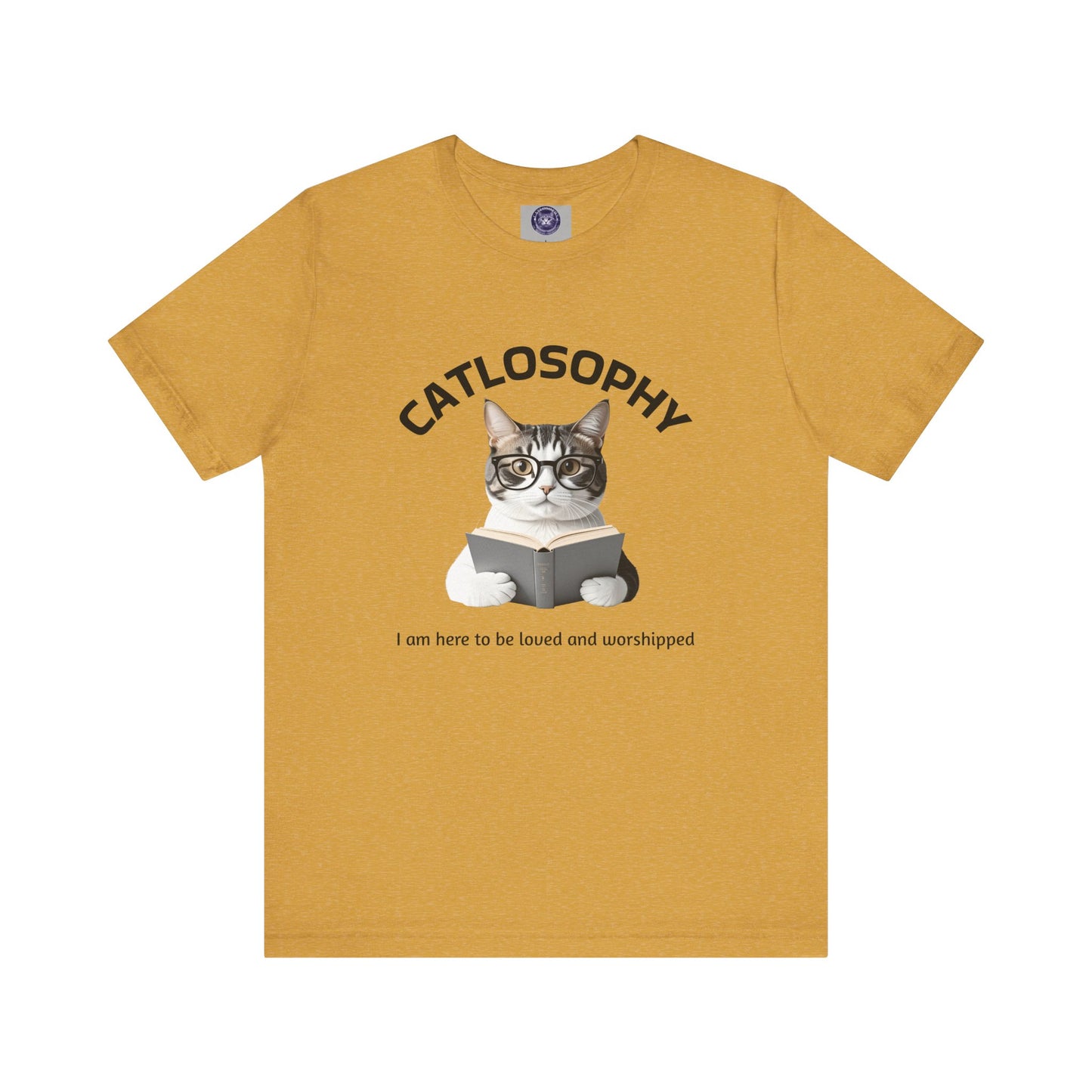 Catlosophy Unisex Jersey Short Sleeve Tee – "I am here to be loved" Design - BABUL T-Shirts