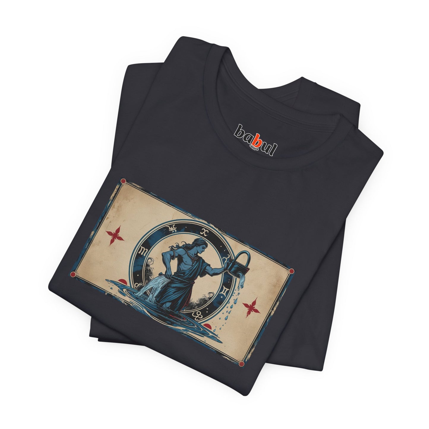 Aquarius - Gothic Zodiac T-Shirt. Zodiac in the Shadows