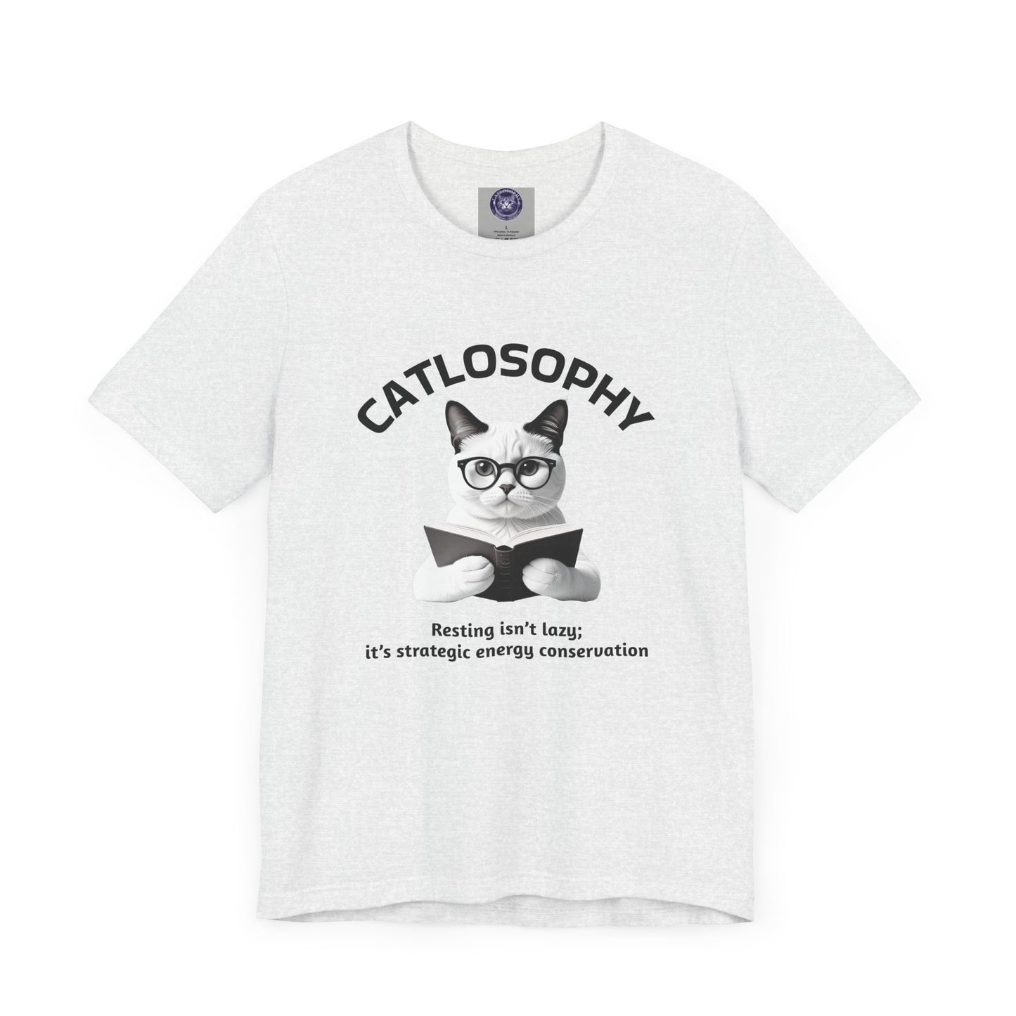 Catlosophy Unisex Jersey Short Sleeve Tee – "Resting isn't Lazy" Design