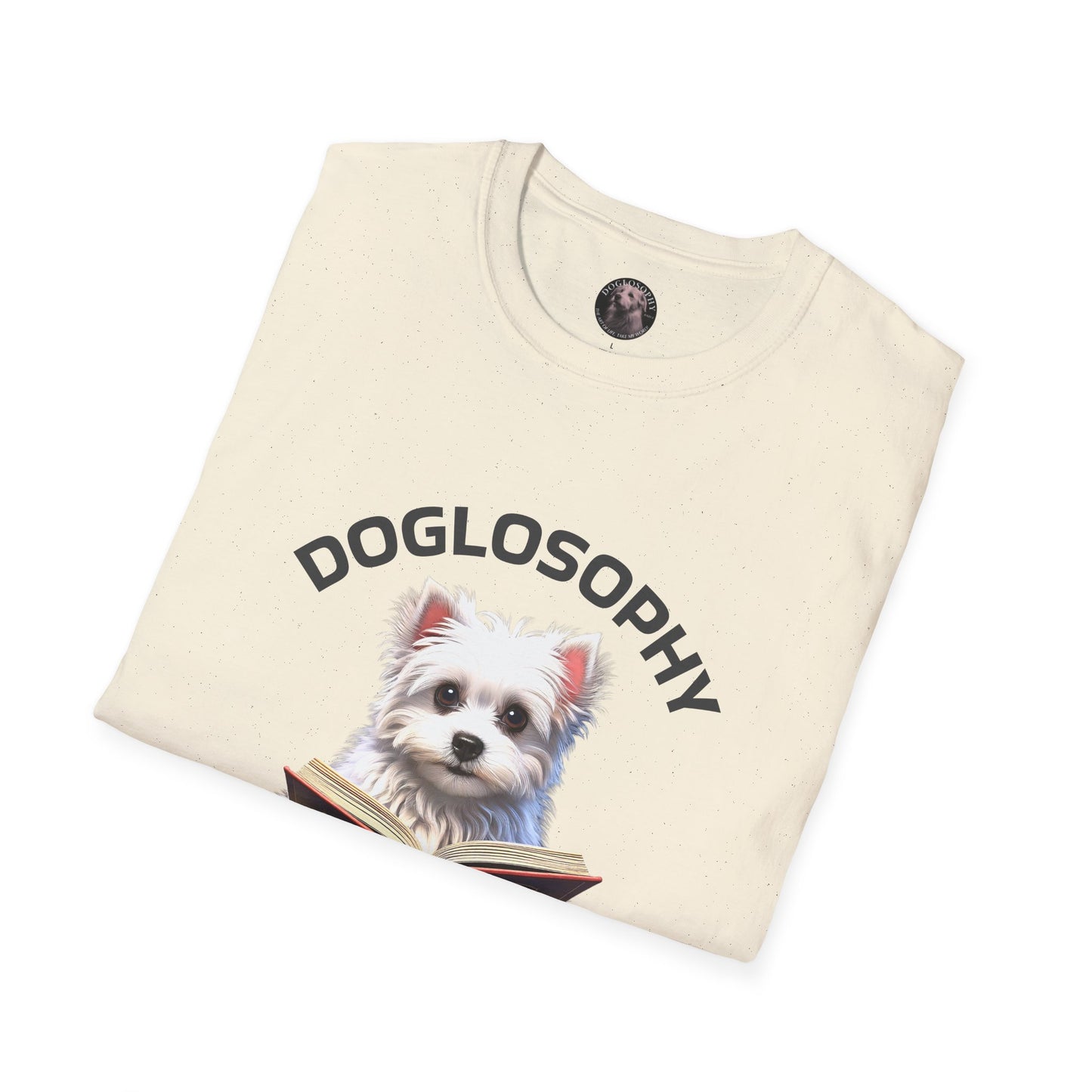 Doglosophy Unisex Softstyle T-Shirt - "Happiness is a Warm Sunbeam" Design