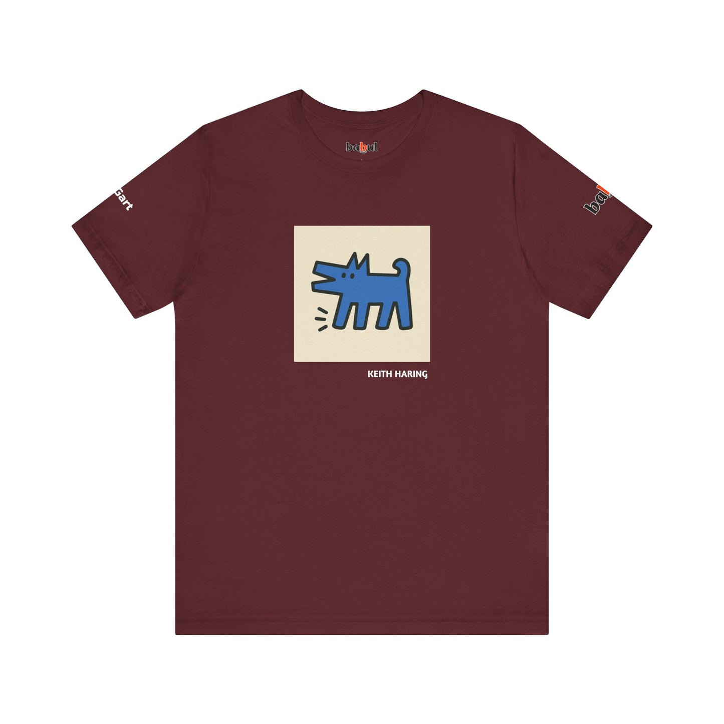 DOGART Unisex Jersey Dog T-Shirt - KEITH HARING - Iconic Painting Reimagined with Dogs