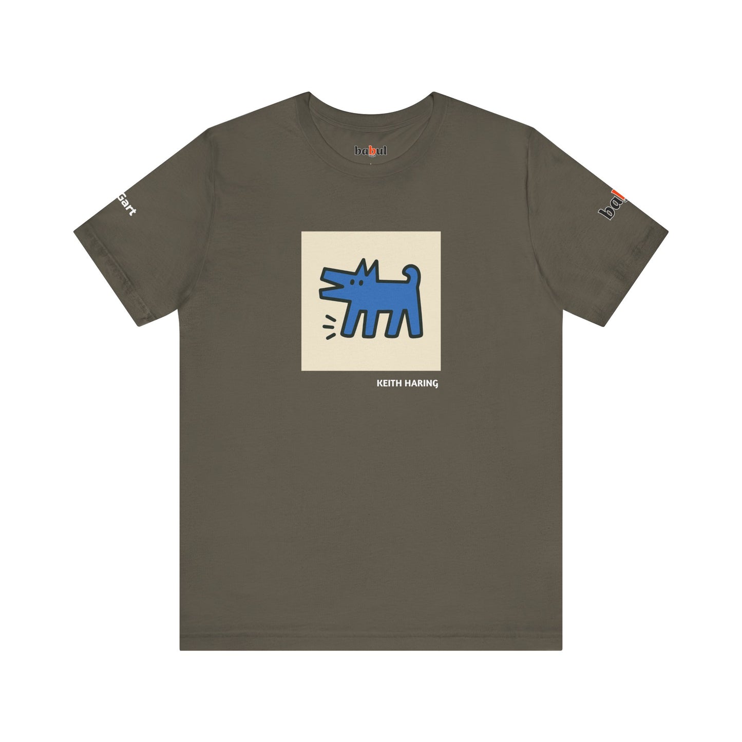 DOGART Unisex Jersey Dog T-Shirt - KEITH HARING - Iconic Painting Reimagined with Dogs