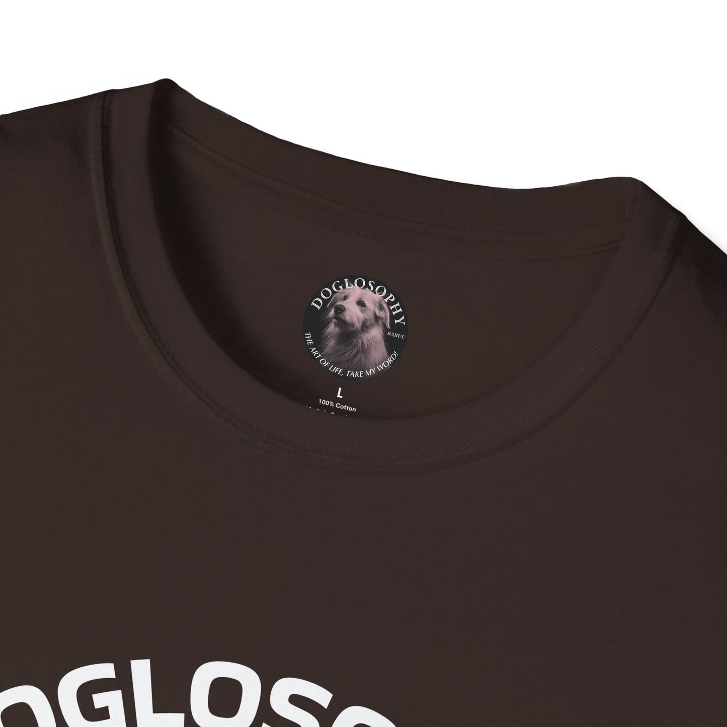 Doglosophy Unisex Softstyle T-Shirt - "Happiness is a Warm Sunbeam" Design