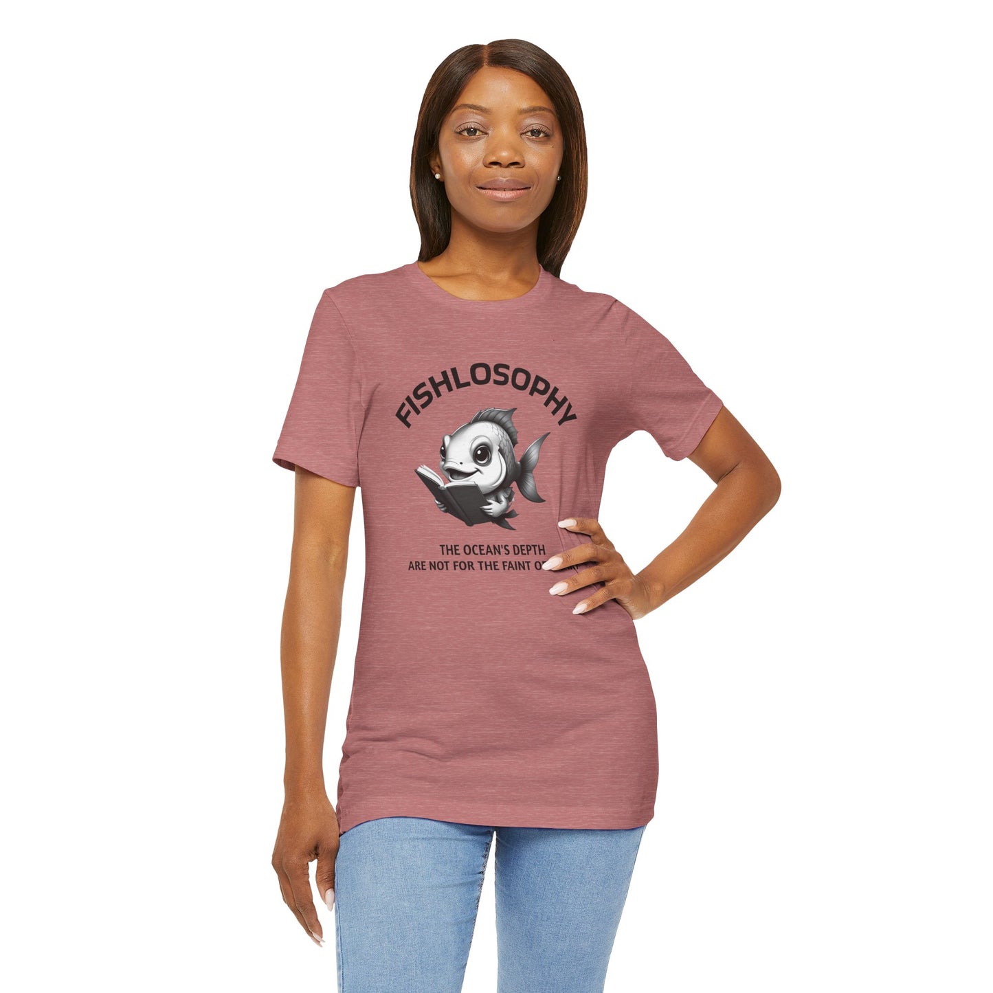 Fishlosophy Unisex Jersey Short Sleeve Tee – The Ocean' depth is not for the faint of heart
