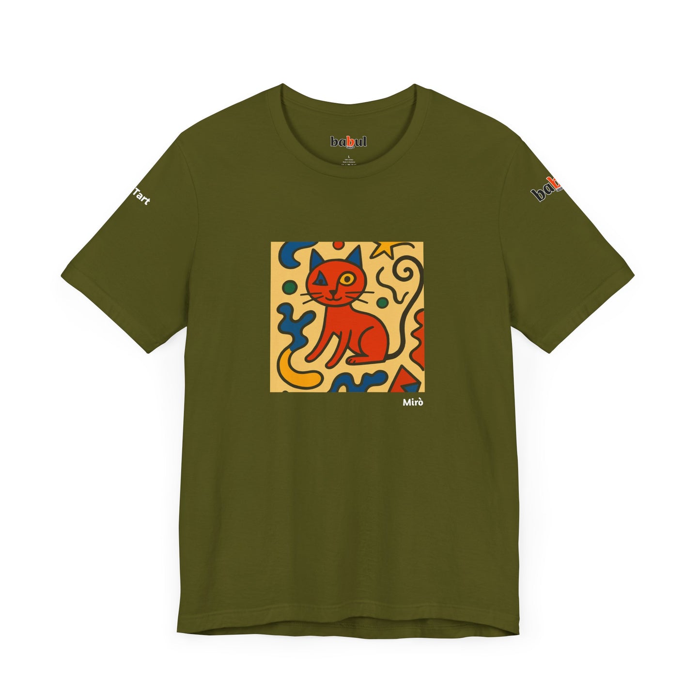 CATART Unisex Jersey Cat T-Shirt - MIRO - Iconic Painting Reimagined with Cats