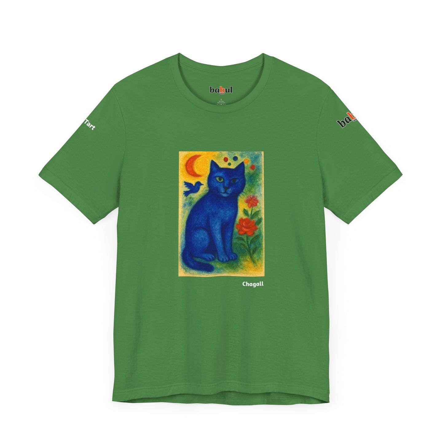 CATART Unisex Jersey Cat T-Shirt - MARC CHAGALL - Iconic Painting Reimagined with Cats