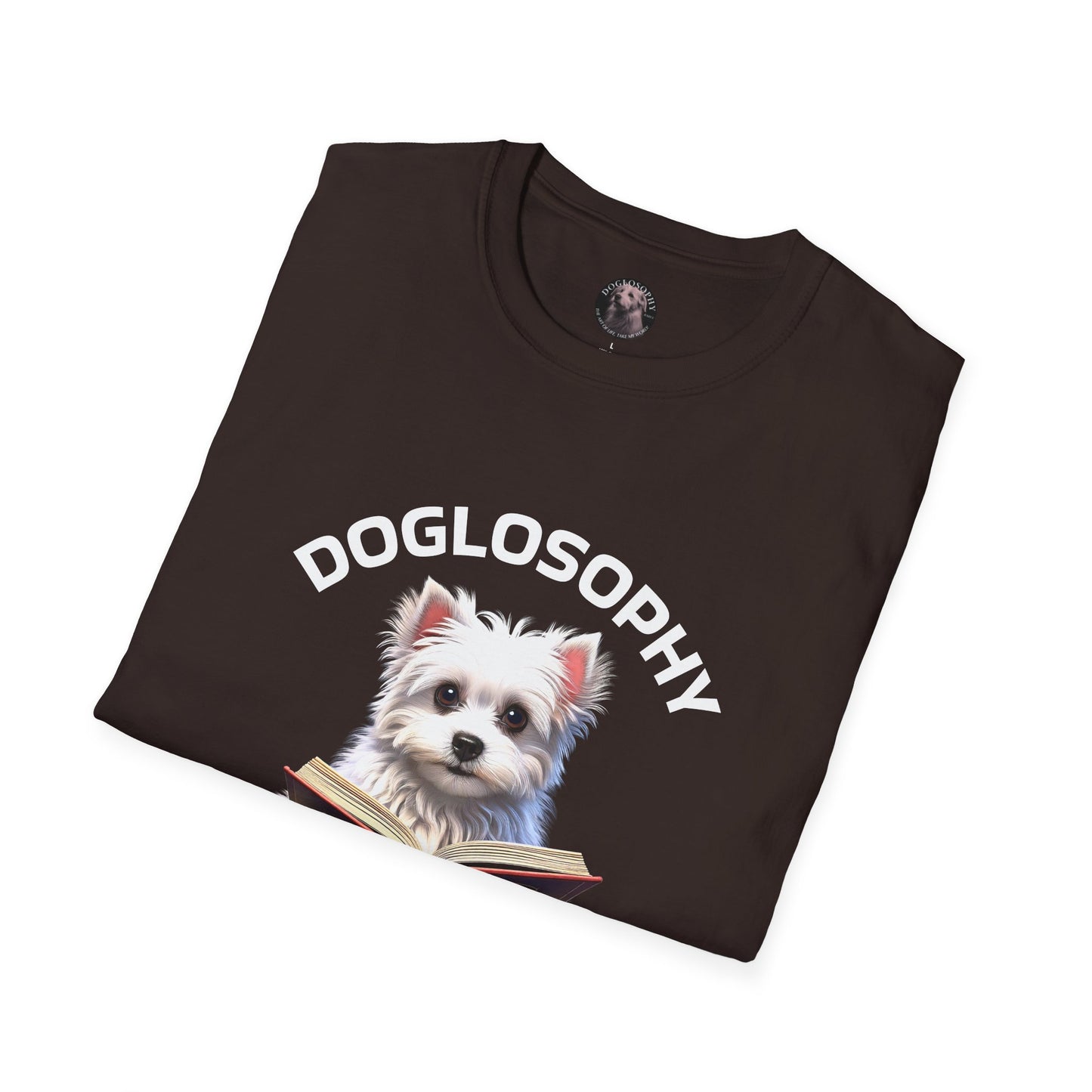 Doglosophy Unisex Softstyle T-Shirt - "Happiness is a Warm Sunbeam" Design