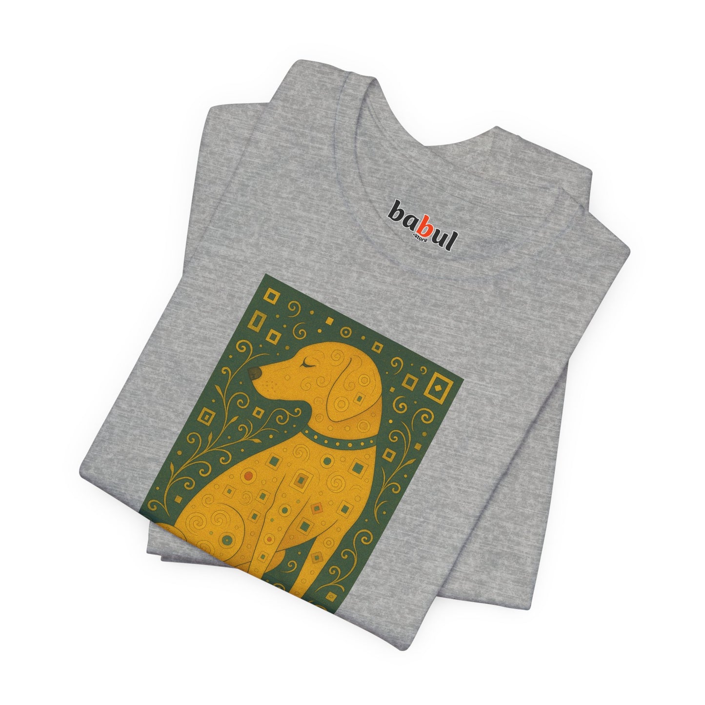 DOGART Unisex Jersey Dog T-Shirt - KLIMT - Iconic Painting Reimagined with Dogs