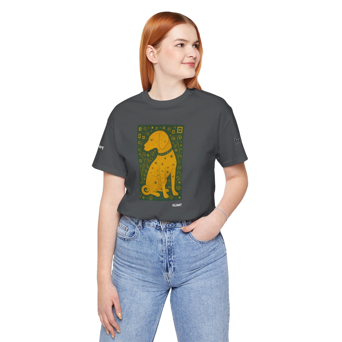 DOGART Unisex Jersey Dog T-Shirt - KLIMT - Iconic Painting Reimagined with Dogs