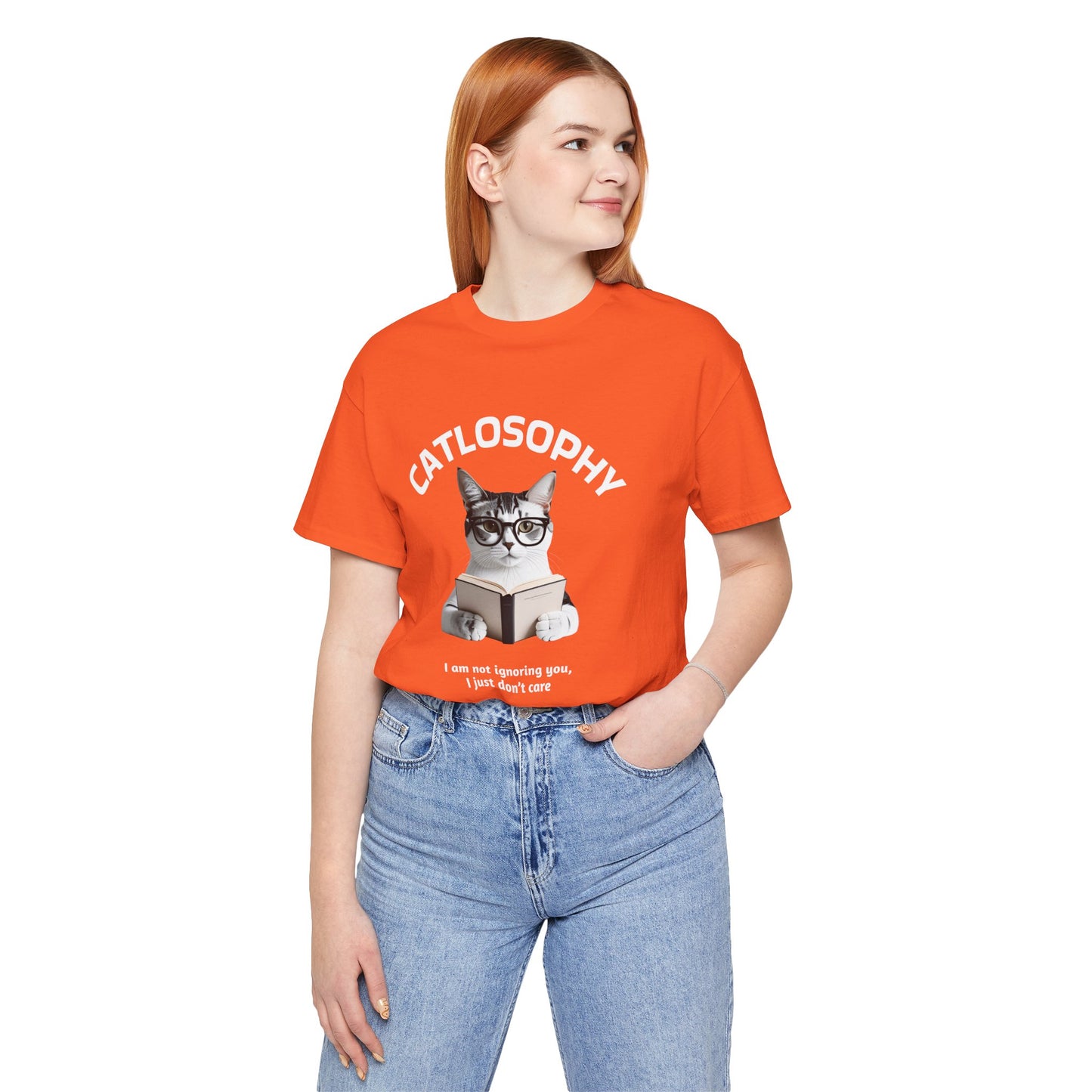 Catlosophy Unisex Jersey Short Sleeve Tee – "I am not ignoring you" Design