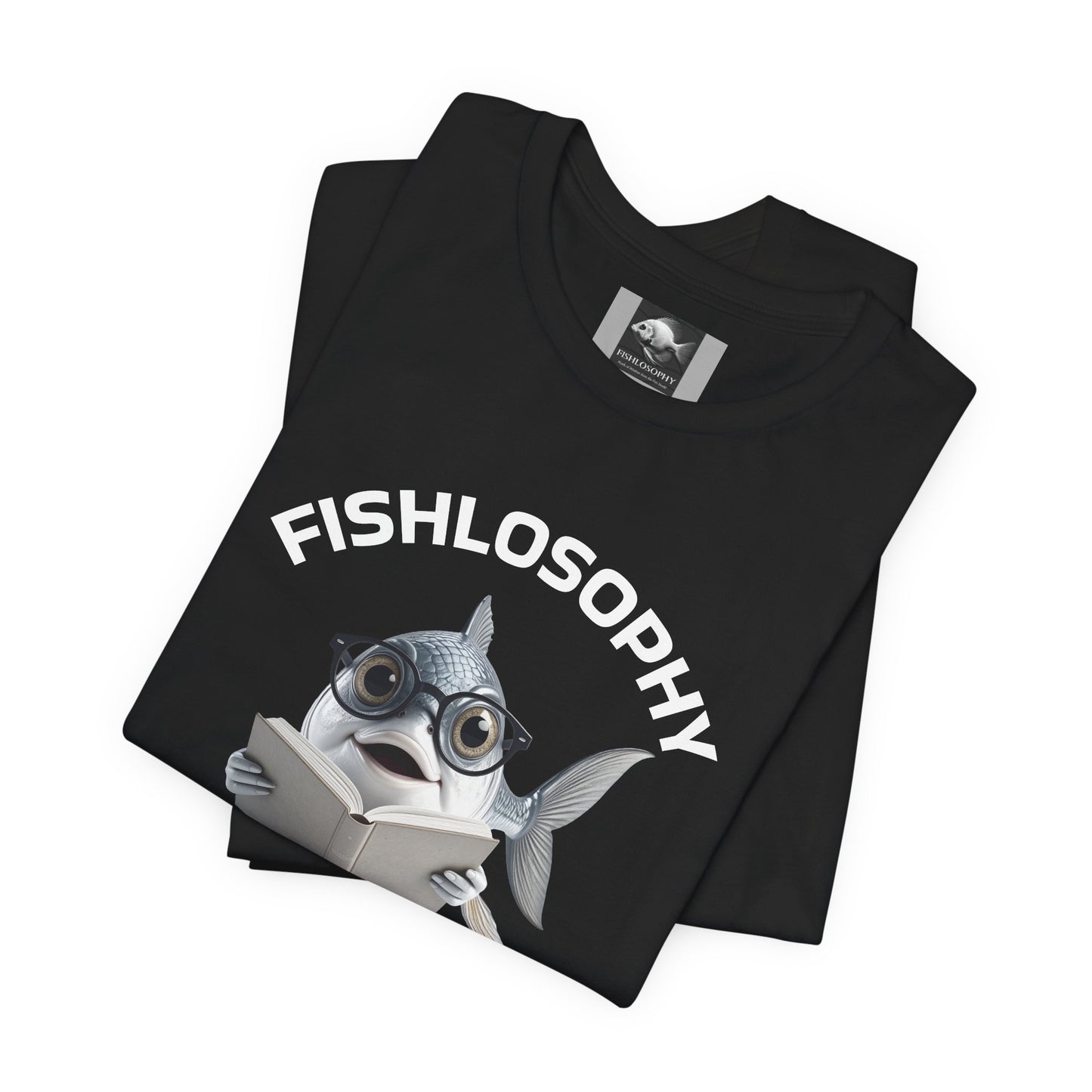 Fishlosophy Unisex Jersey Short Sleeve Tee – Only Dead Fish go with the Flow
