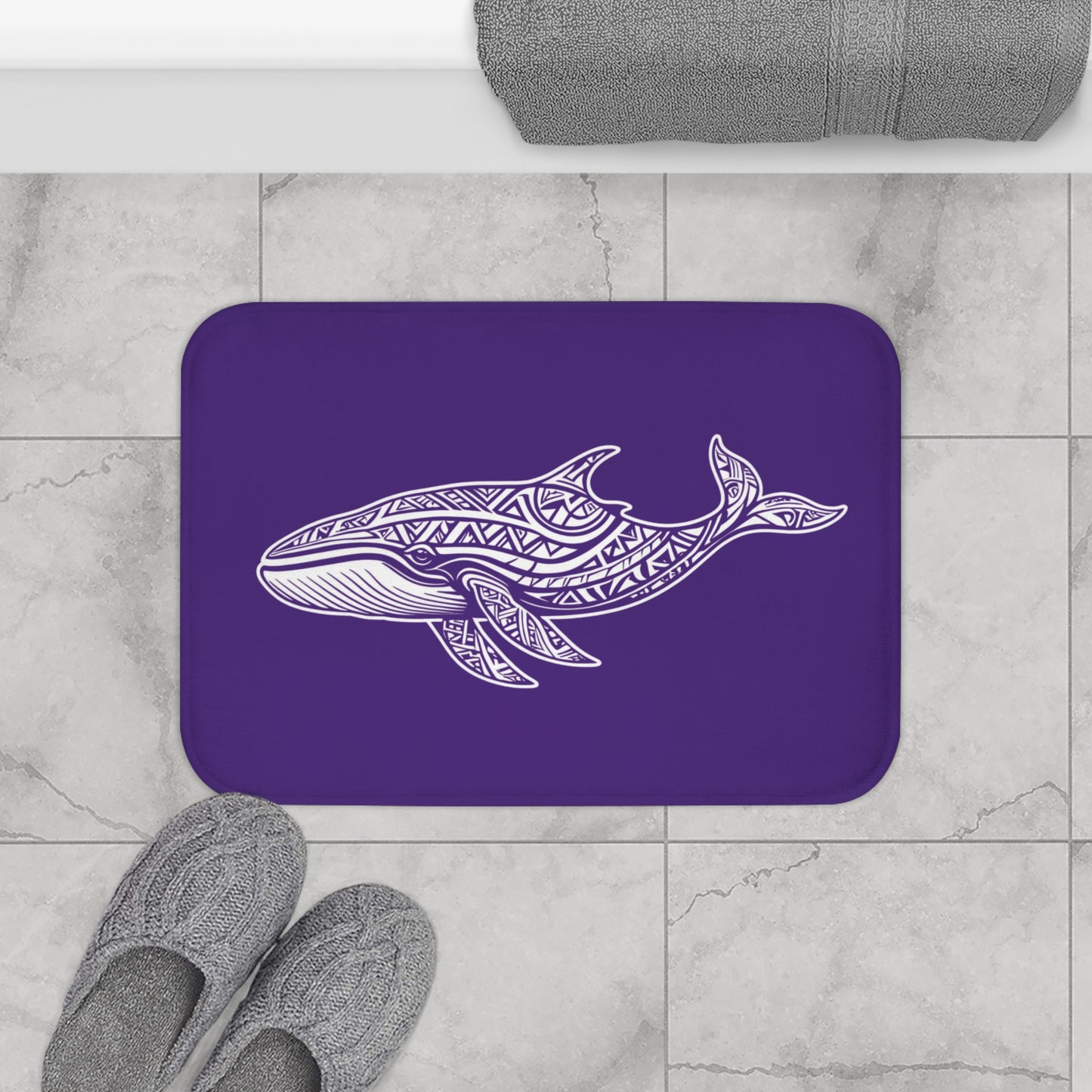Tribal Bath Mat. Ocean Energy, Tribal Style