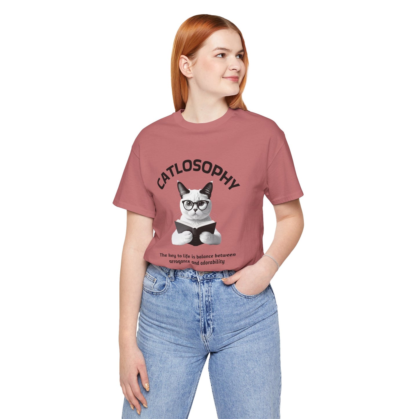 Catlosophy Unisex Jersey Short Sleeve Tee – "The Key to Life" Design