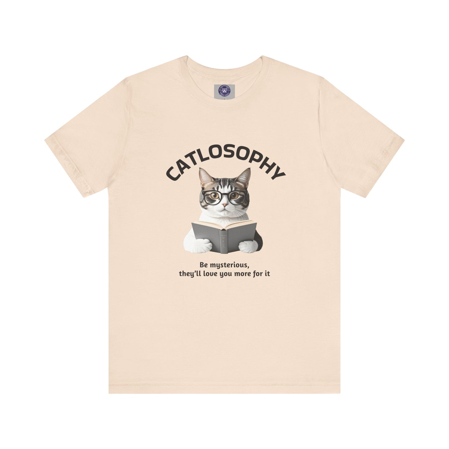 Catlosophy Unisex Jersey Short Sleeve Tee – "Be mysterious" Design