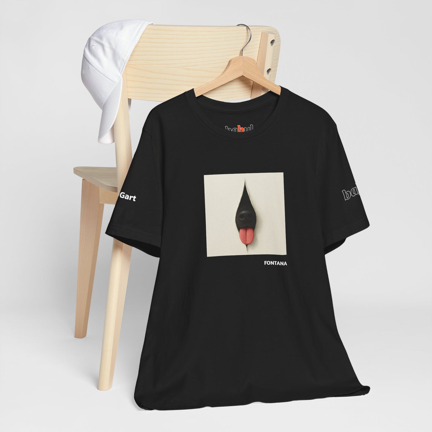 DOGART Unisex Jersey Dog T-Shirt - FONTANA - Iconic Painting Reimagined with Dogs