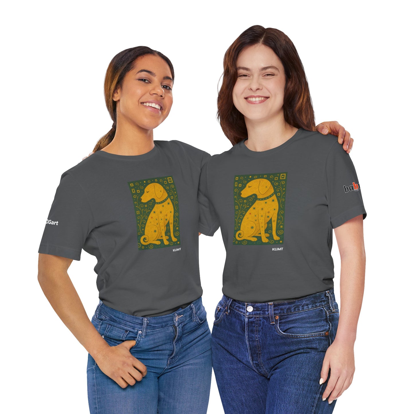 DOGART Unisex Jersey Dog T-Shirt - KLIMT - Iconic Painting Reimagined with Dogs