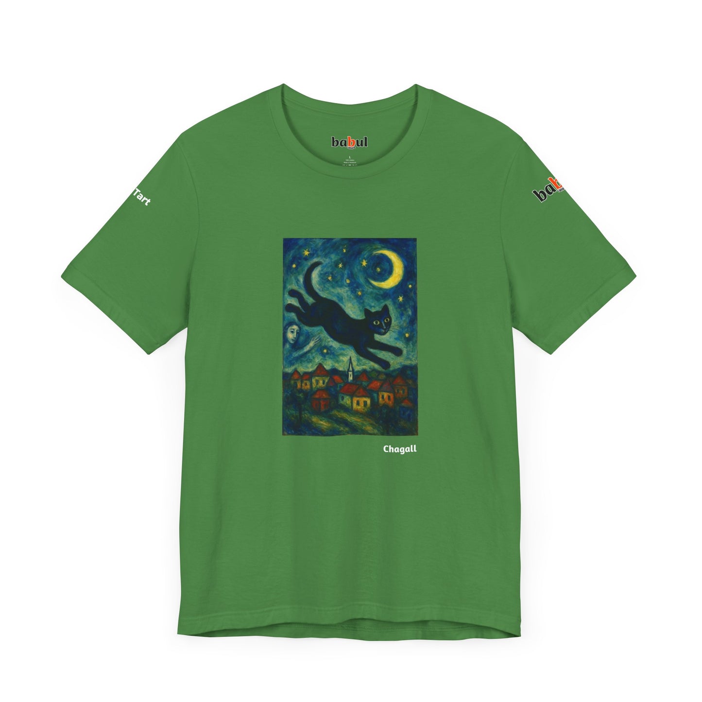 CATART Unisex Jersey Cat T-Shirt - MARC CHAGALL - Iconic Painting Reimagined with Cats