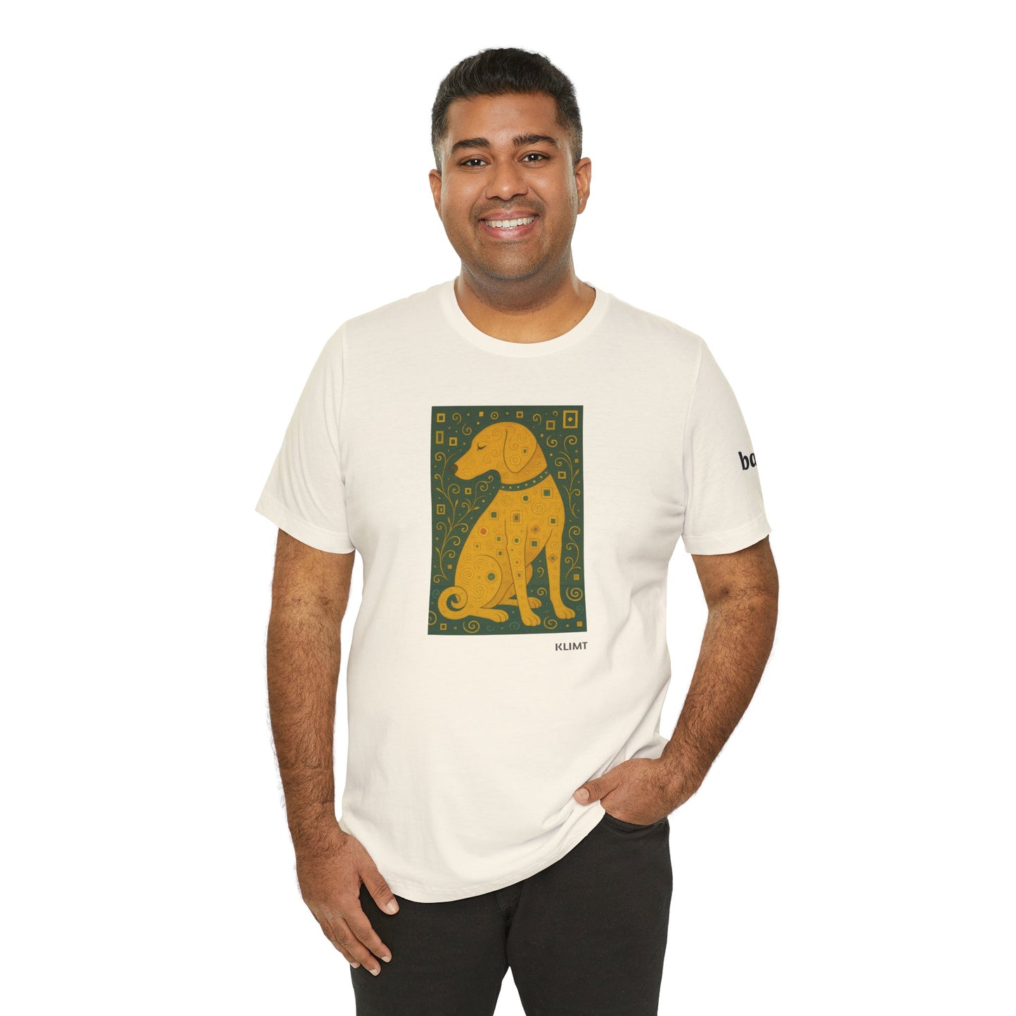 DOGART Unisex Jersey Dog T-Shirt - KLIMT - Iconic Painting Reimagined with Dogs
