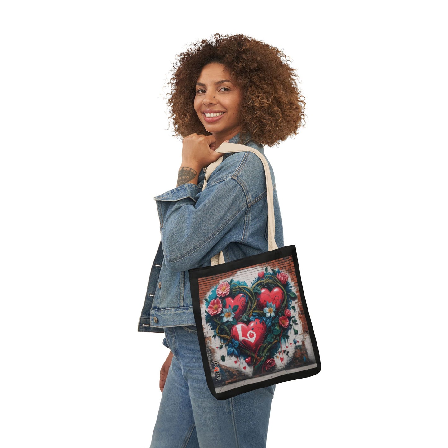 Artistic Surge - Eco-Friendly Canvas Tote Bag - LOVE HEARTS