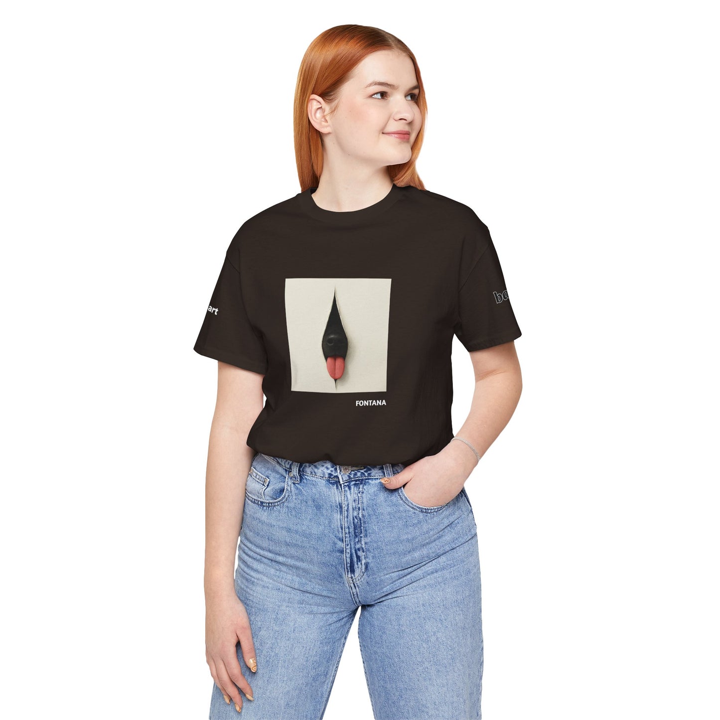 DOGART Unisex Jersey Dog T-Shirt - FONTANA - Iconic Painting Reimagined with Dogs